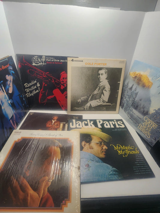 Vintage 1980s Vinyl Records Mixed LOT Of 7 - Vinyl - Records - Music Gifts - Music - Jack Paris - Port Of Dixie - Jazz - Jazz Records