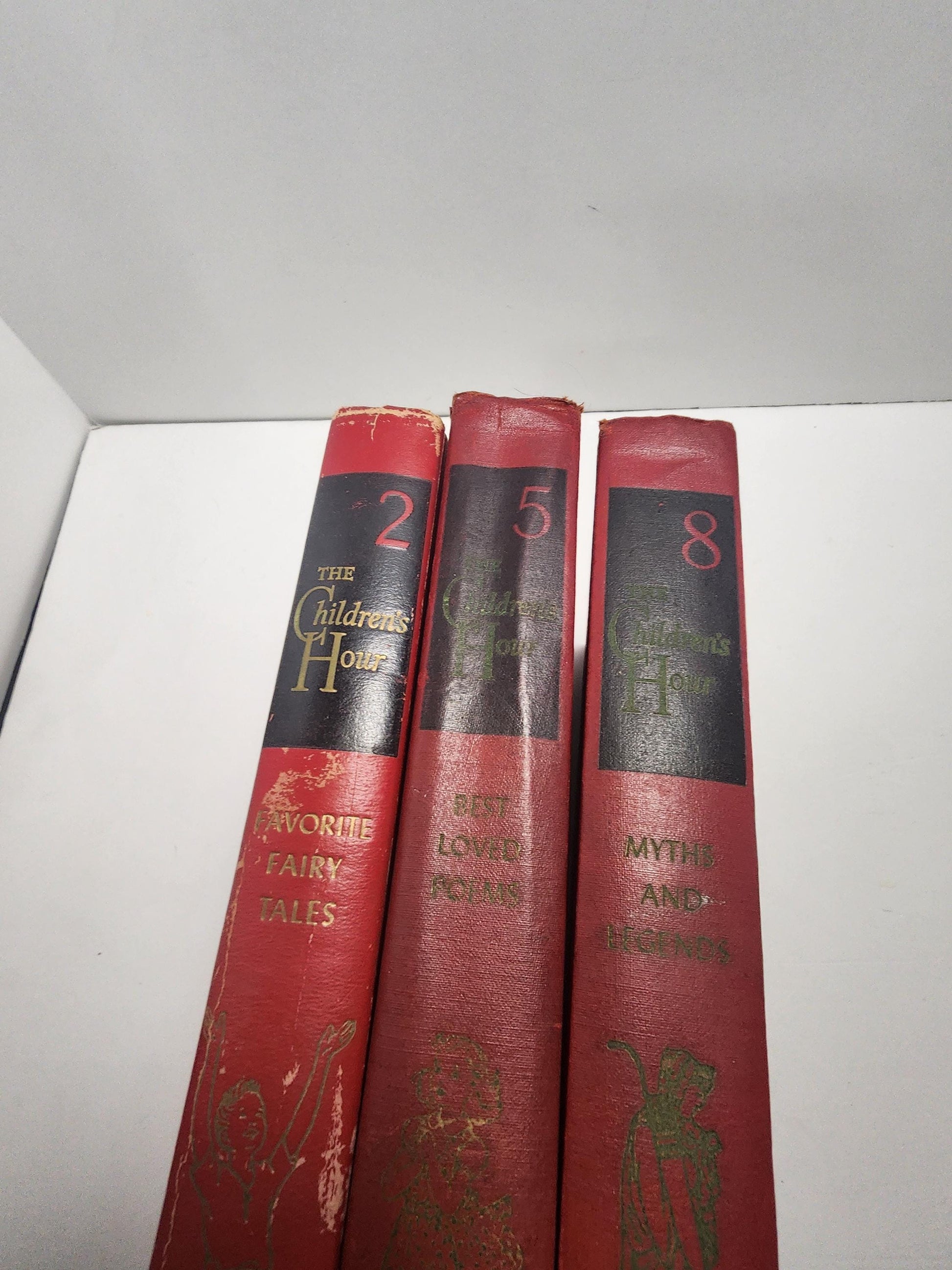 1953 The Children's Hour Fairytales Poems Myths and Legends Book LOT Of 3 - The Children's Hour - 1950s - Antique Books - Fairytales - Myths