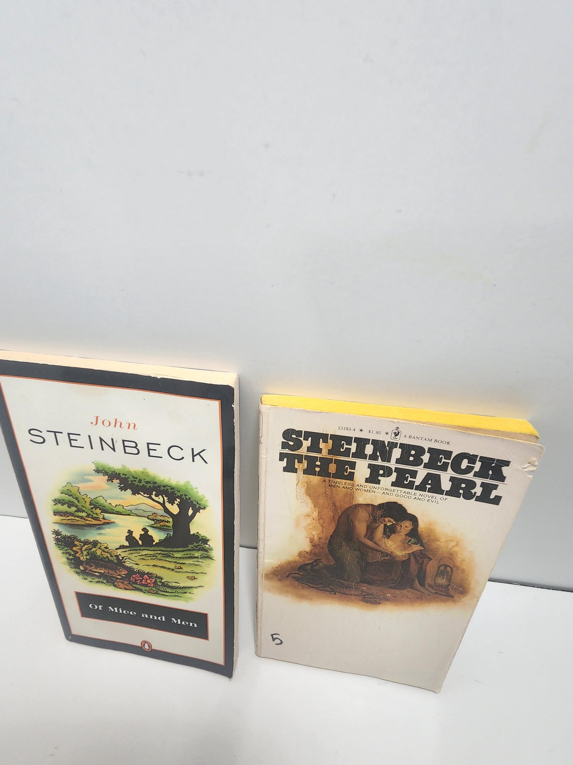Of Mice And Men & The Pearl Vintage John Steinback Books LOT Of 2 - The Pearl - Of Mice And Men - Literature - John Steinback