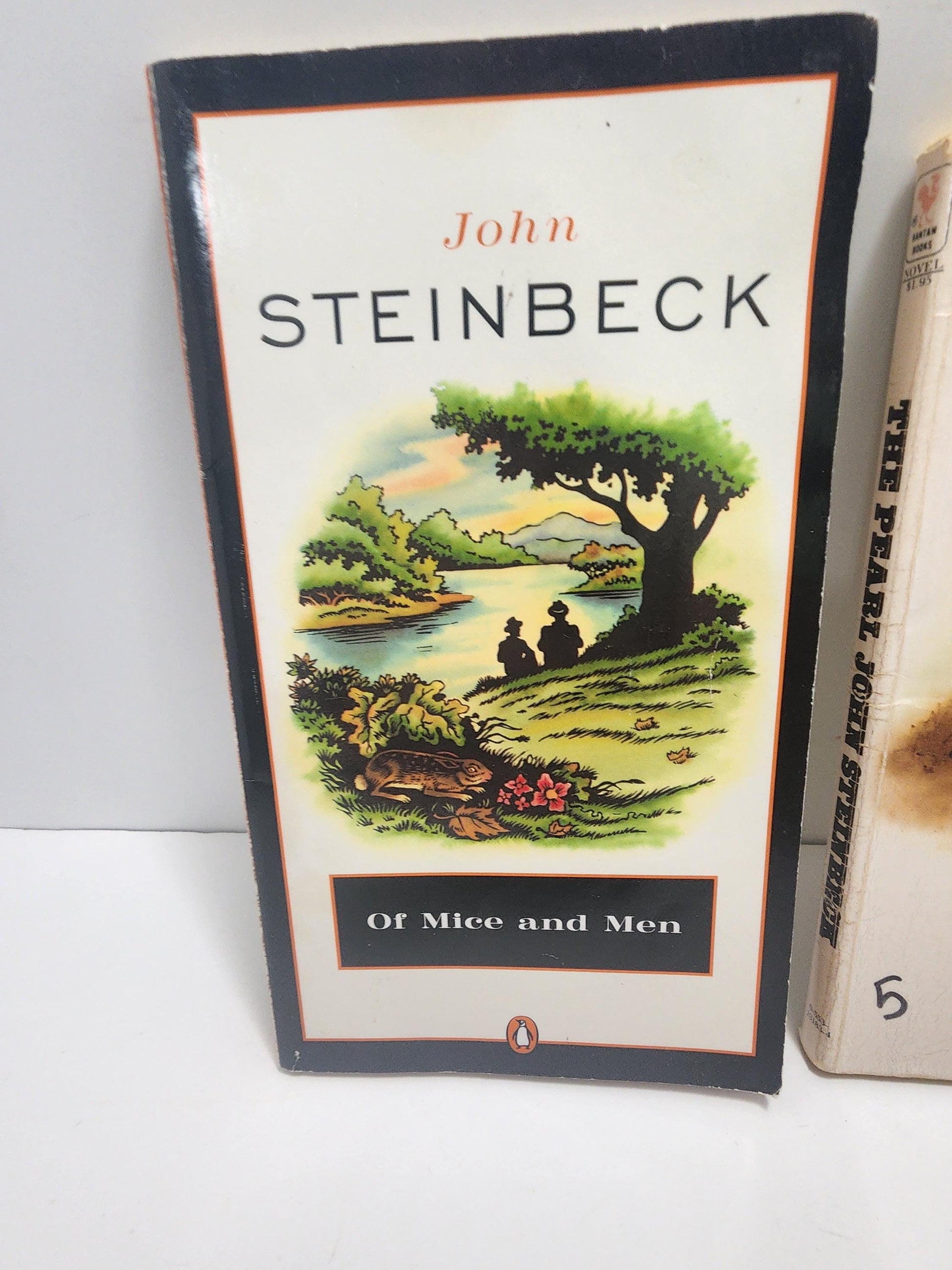 Of Mice And Men & The Pearl Vintage John Steinback Books LOT Of 2 - The Pearl - Of Mice And Men - Literature - John Steinback
