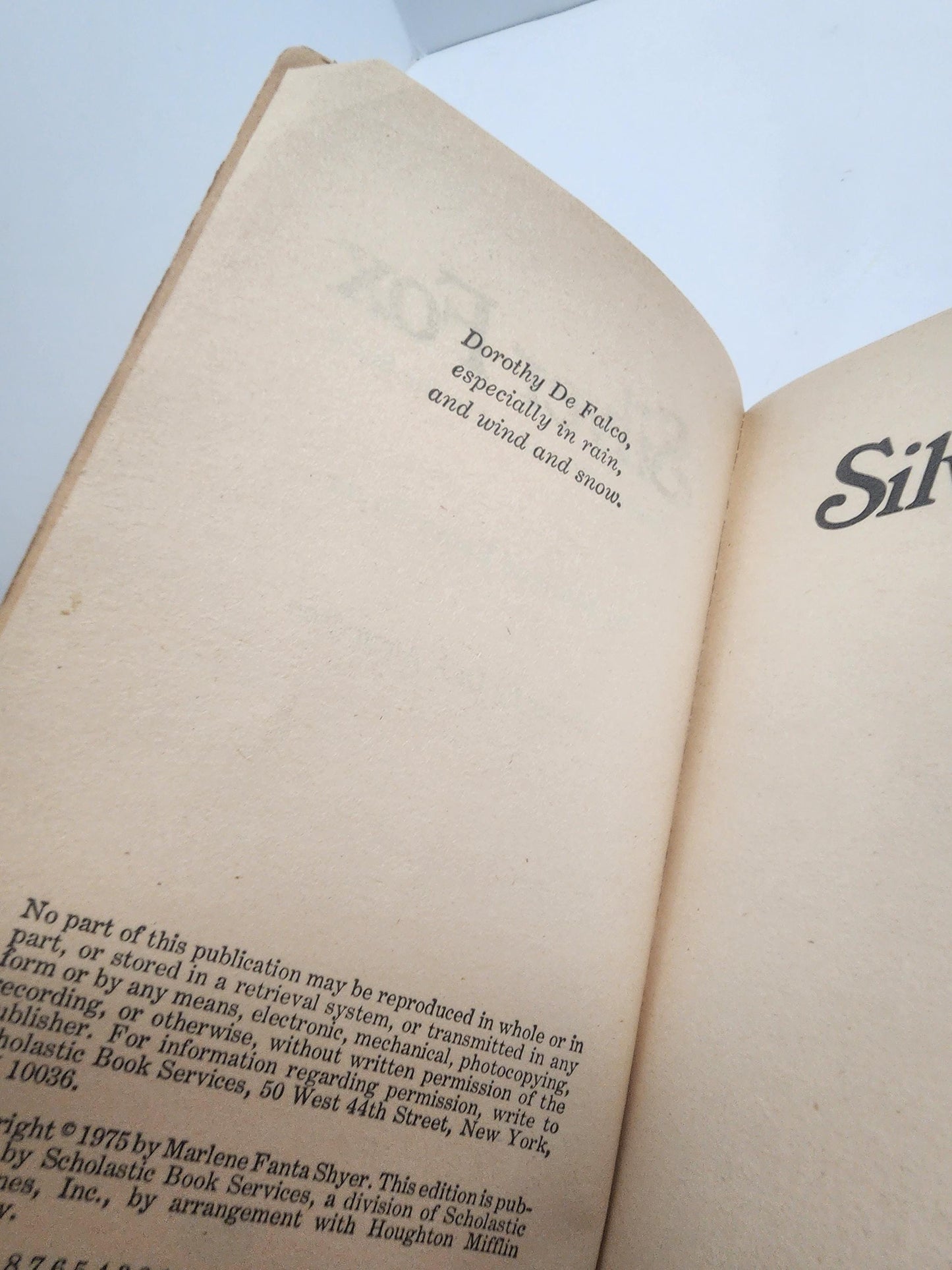 Silver Fox 1975 By Marlene Fanta Shyer - Silver Fox - Paperback Books - Vintage Books - Silver Fox - Silver Fox Gifts - Silver Fox Book