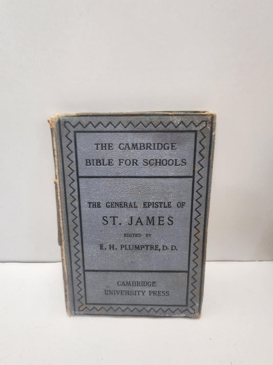 1878 Antique The General Epistle Of St James E H Plumptre - Religious Books - Religion - St James - Antiques - Antique Books - General Epist