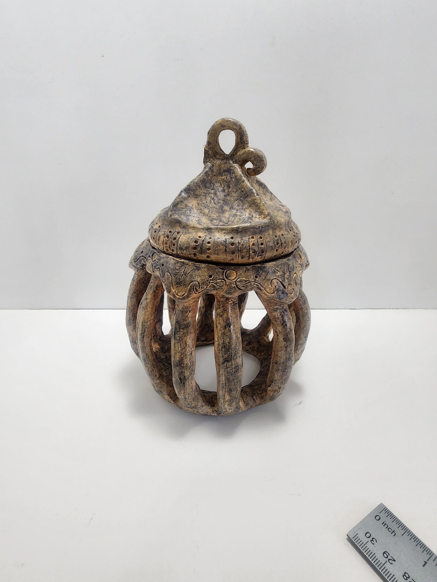 Vintage Handmade Pottery Container Jar Lantern - Lanterns - Handmade - Pottery - Jars - Containers