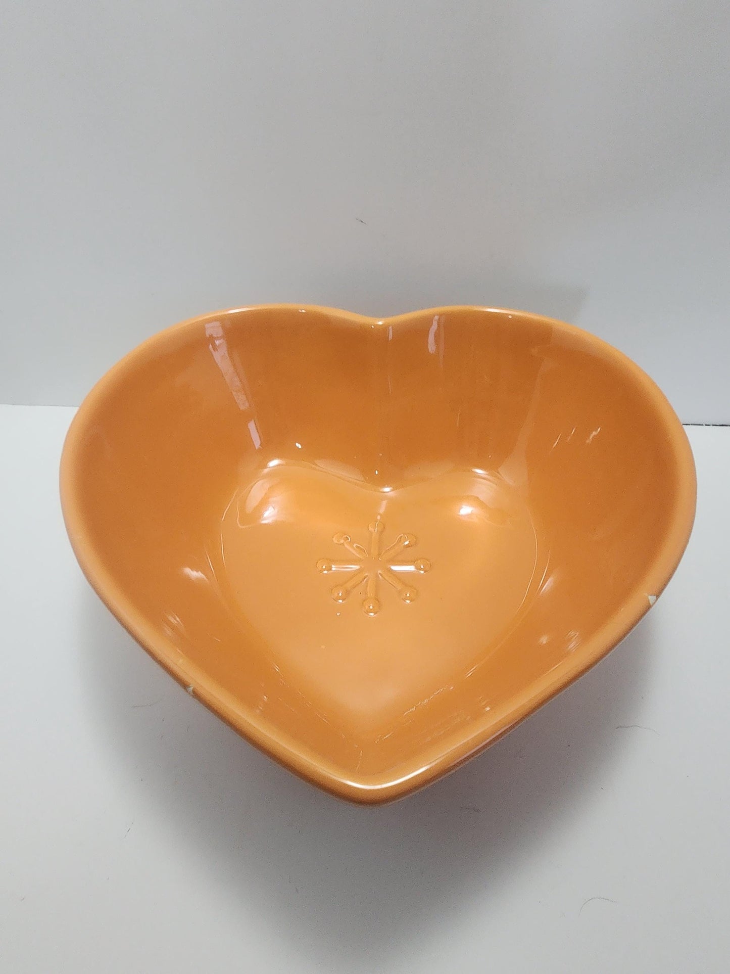 Happy Chic Le Creuset Stoneware Heart Dish in Orange Blossom - Orange Dishes - Happy Chic - Stoneware - Heart Dish - Dishes - Kitchen