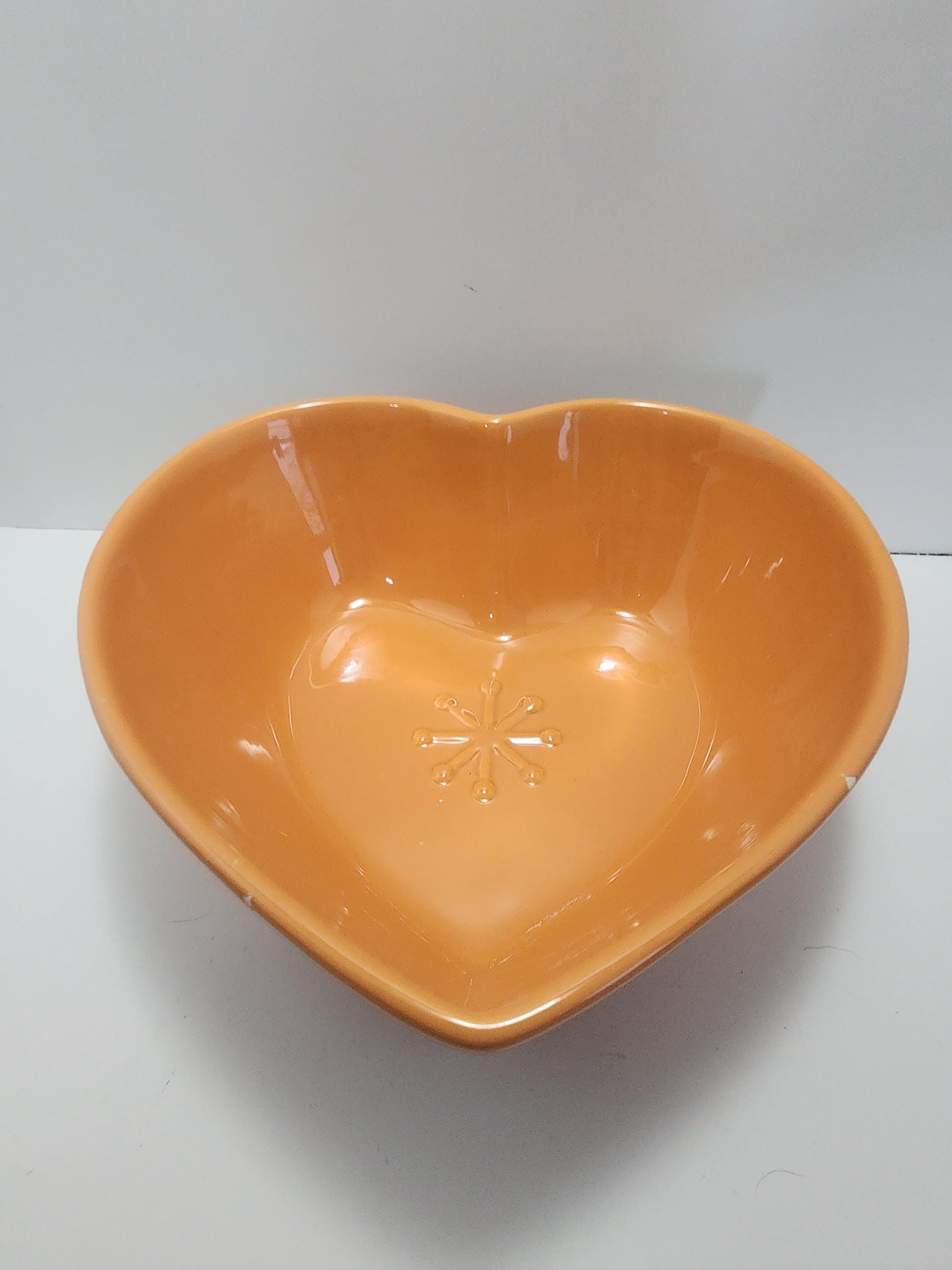 Happy Chic Le Creuset Stoneware Heart Dish in Orange Blossom - Orange Dishes - Happy Chic - Stoneware - Heart Dish - Dishes - Kitchen