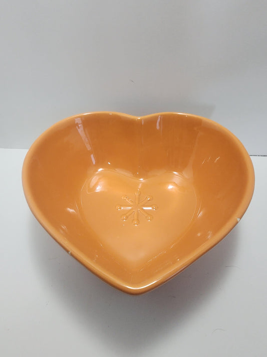 Happy Chic Le Creuset Stoneware Heart Dish in Orange Blossom - Orange Dishes - Happy Chic - Stoneware - Heart Dish - Dishes - Kitchen