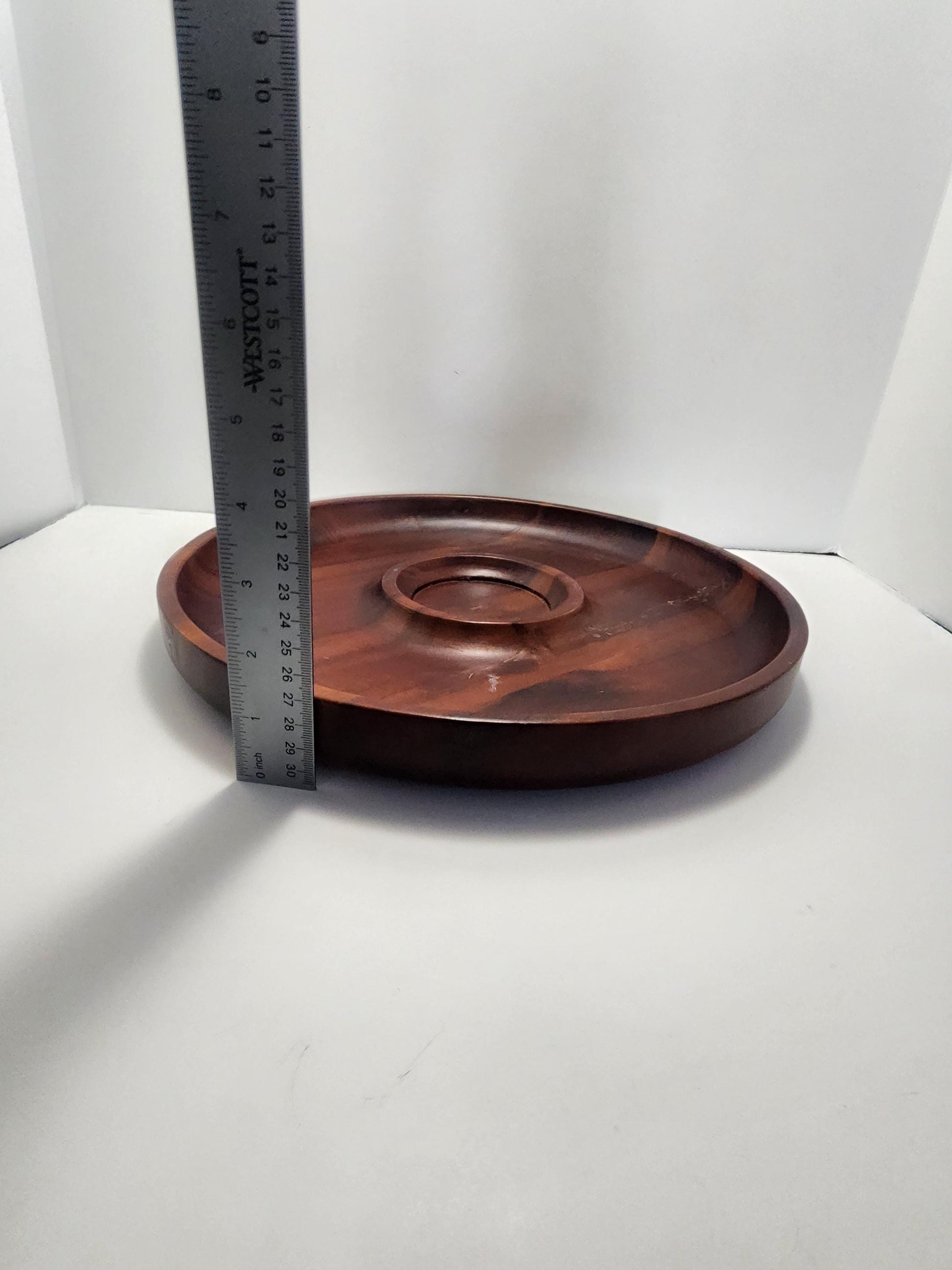 Wooden Food Tray - Serving Tray - Walnuts - Peanuts - Chips and Dip - Chip Tray - Round Serving Tray - Wood Kitchen - Kitchen Gifts