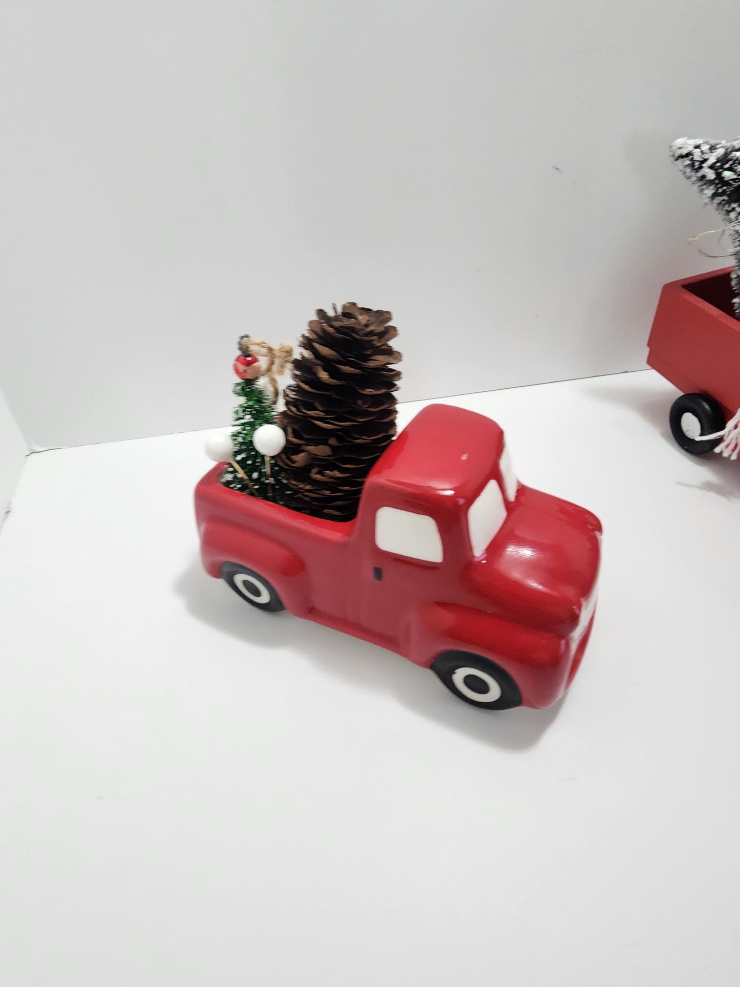 Christmas Red Truck Decor Planters - Red Truck - Christmas - Christmas Decorations - Trucks - Christmas Tree - Planters