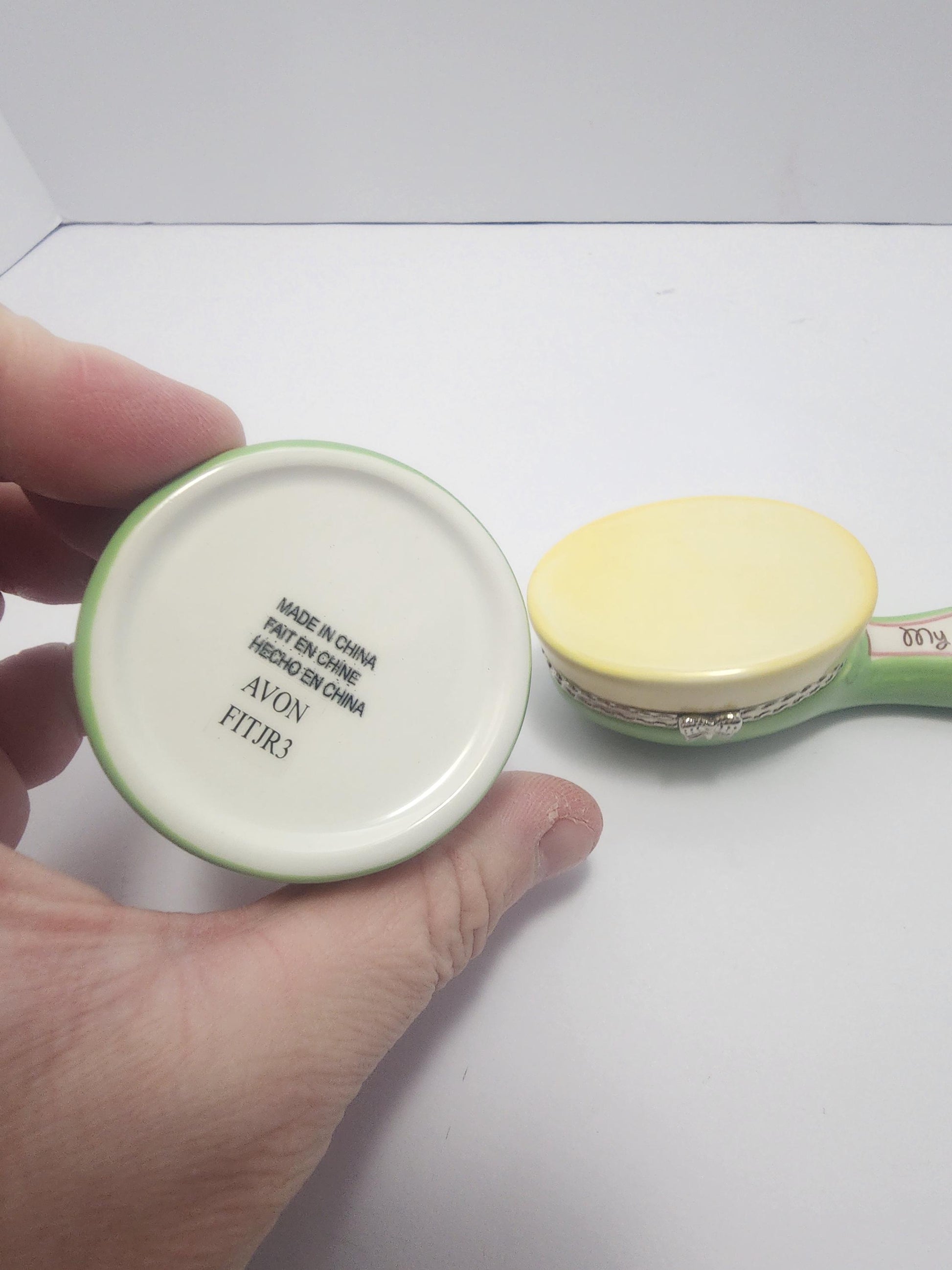 1980's Avon Baby's First Tooth & First Curl Trinket SET Of 2 - Baby's First - First Tooth - Trinket - Trinket Box - Avon - Baby Gifts