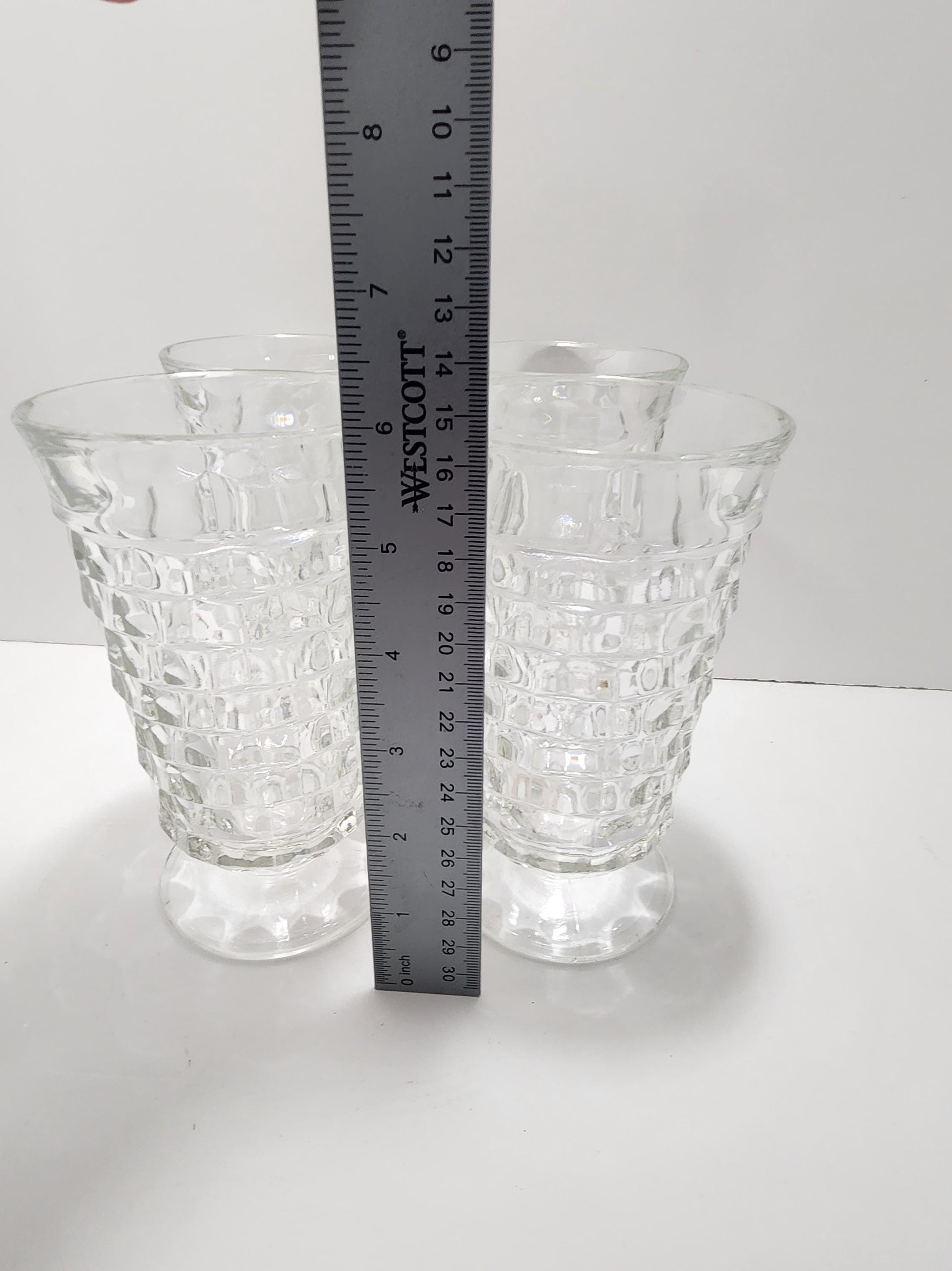 Vintage Indiana Glass Whitehall Iced Tea Glasses SET Of 4 - Tea - Tea Set - Tea Glasses - Glasses - Indiana Glass - Whitehall Glasses
