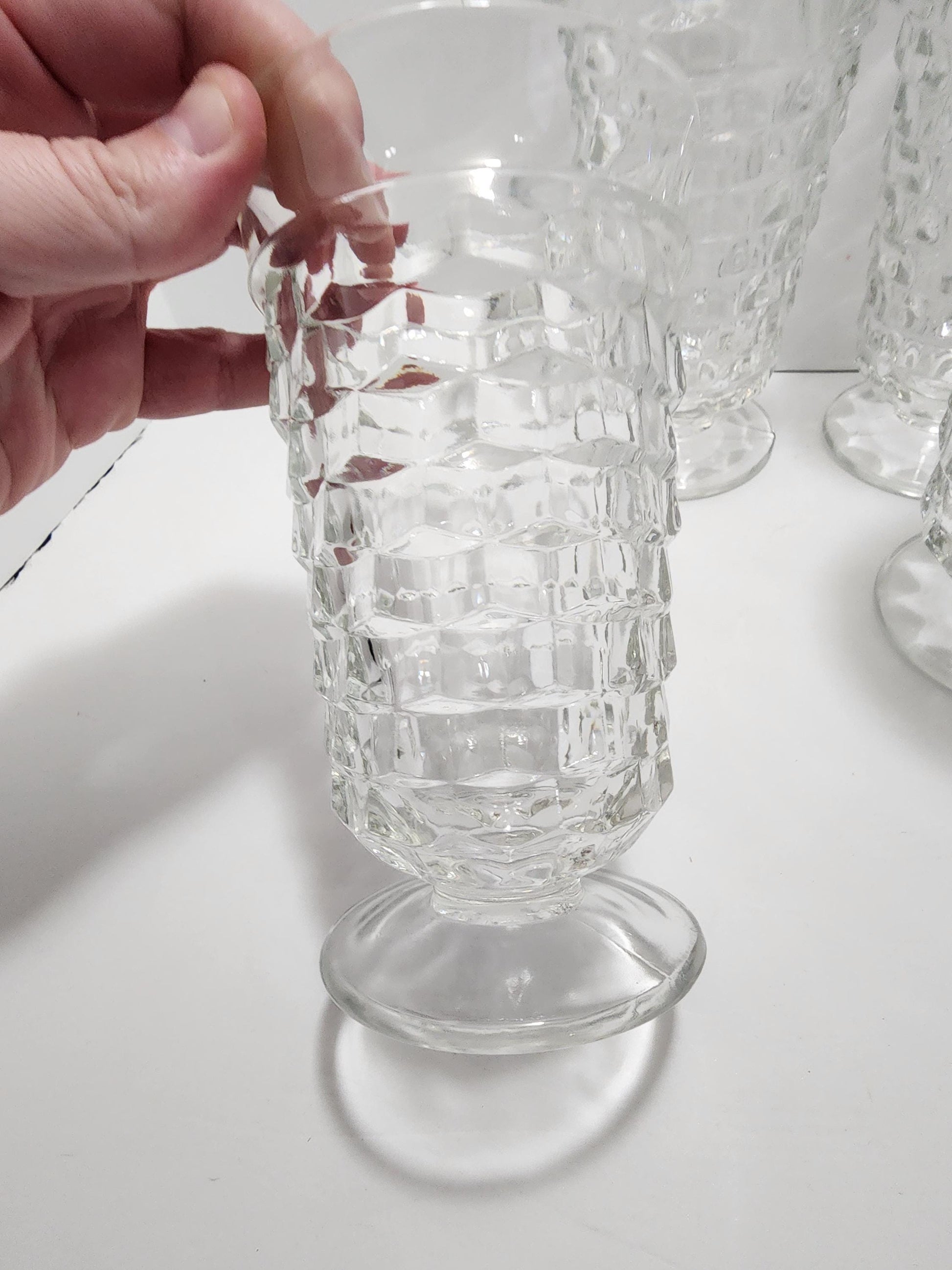 Vintage Indiana Glass Whitehall Iced Tea Glasses SET Of 4 - Tea - Tea Set - Tea Glasses - Glasses - Indiana Glass - Whitehall Glasses