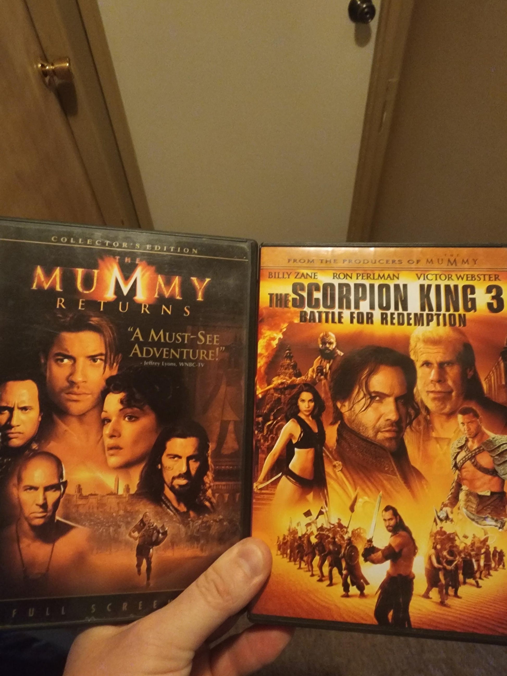 The Mummy Brandon Frazier Trilogy Collectors Set DVDs - DVDs - The Mummy - Brandon Frazier - Scorpion King - Dwayne Johnson - Movie Sets