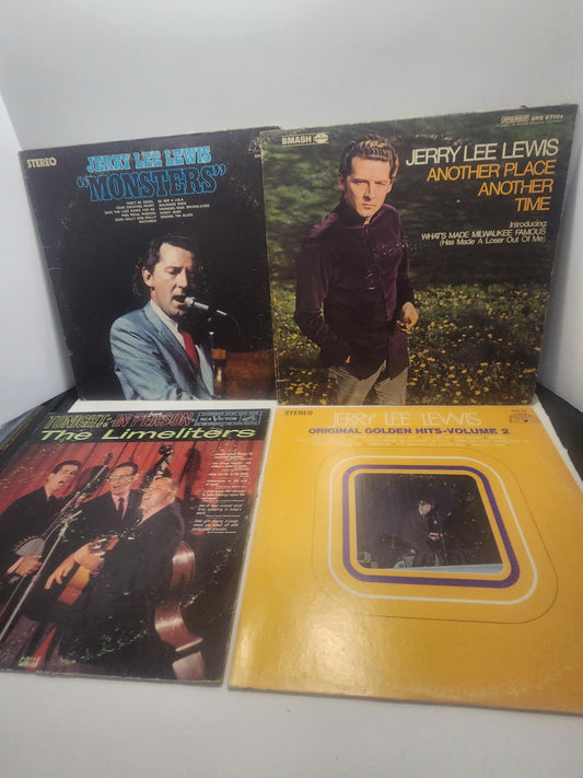 Jerry Lee Lewis Vinyl Records Vintage 1980's LOT Of 4 - Vinyl - Vinyl Records - Music - Jerry Lee Lewis