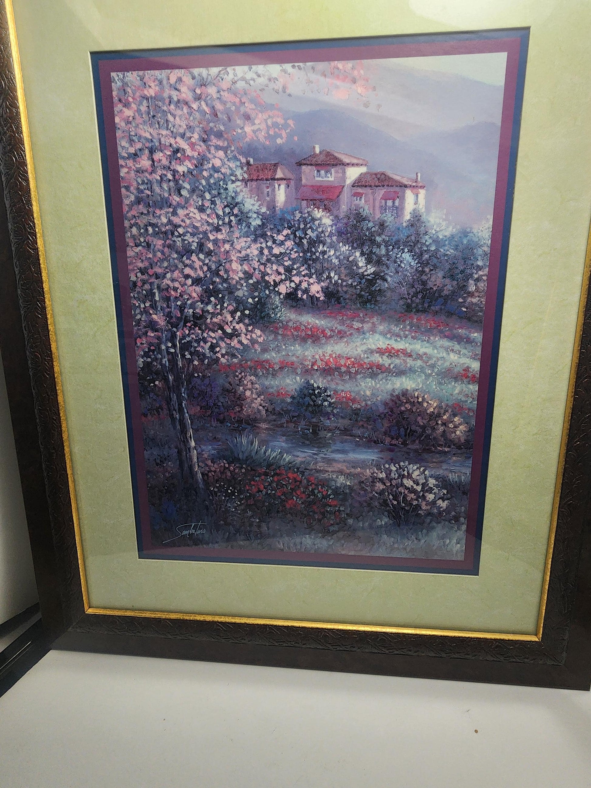 Sambataro Paintings Vintage LOT Of 2 Secluded Cabin Portrait - Decor - Wall Decor - Framed Pictures - Paintings - Sambataro