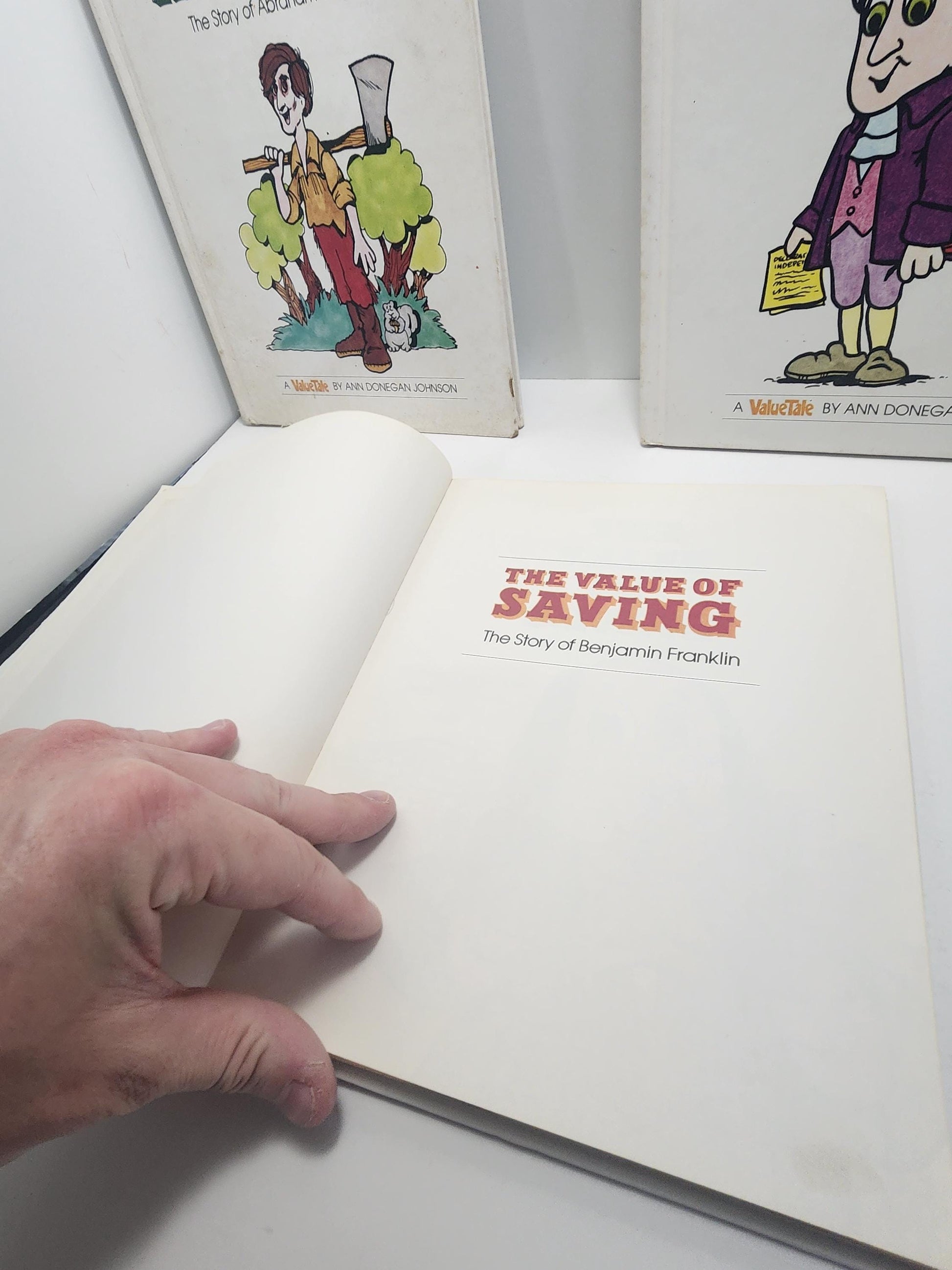 1970's Values & Presidents LOT Of 3 Children's Books - Thomas Jefferson - Abraham Lincoln - Benjamin Franklin - Presidents - History - Value