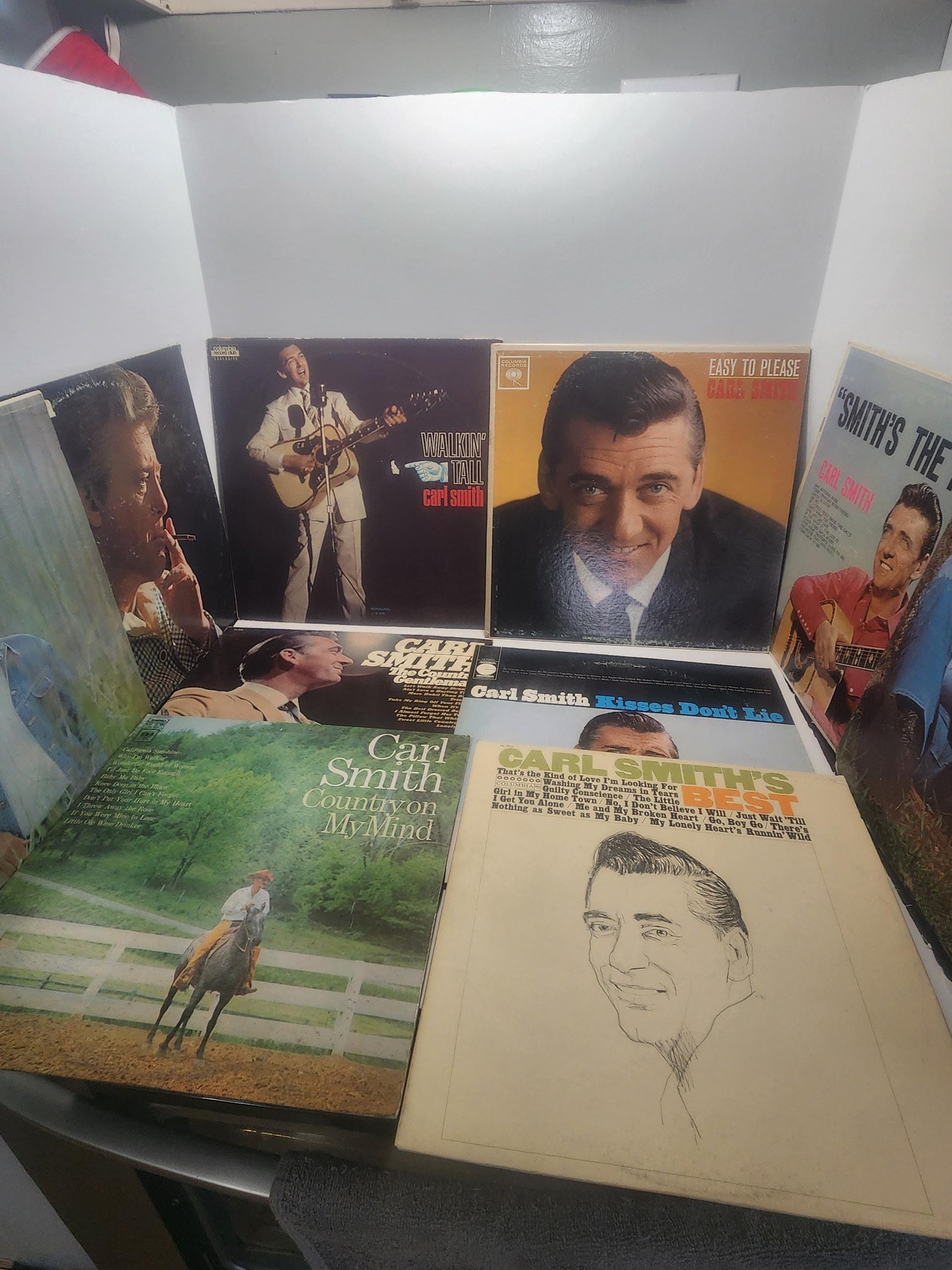 Carl Smith Vintage 1980's Vinyl LP Records LOT - Carl Smith - Carl Smith Records - Country Music - Music - Vinyl LP Records - Records - Viny