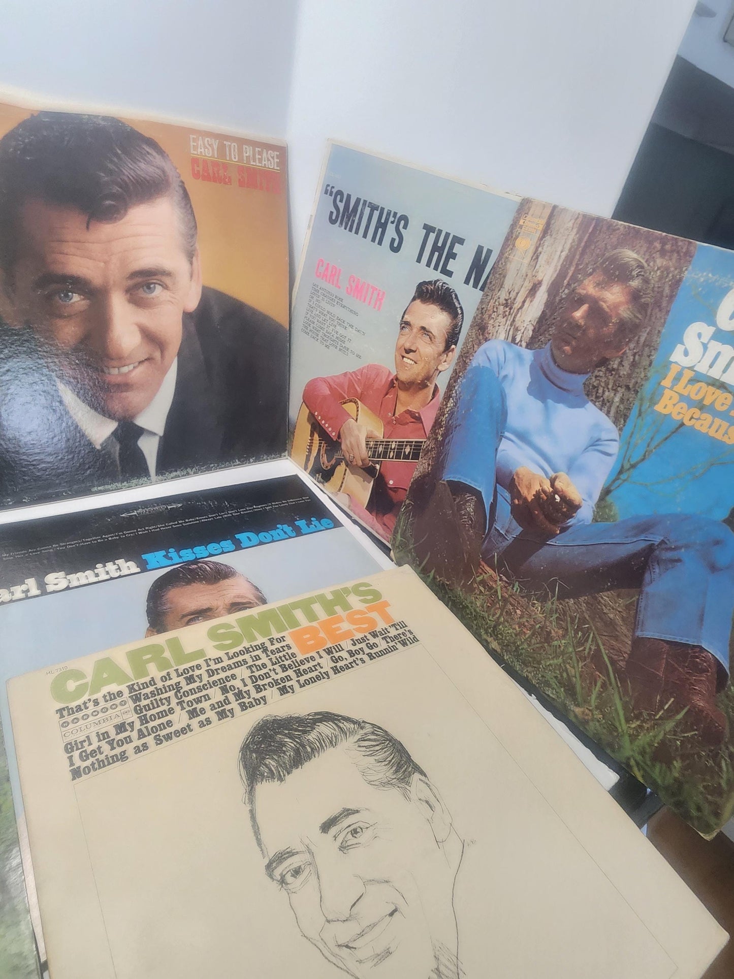 Carl Smith Vintage 1980's Vinyl LP Records LOT - Carl Smith - Carl Smith Records - Country Music - Music - Vinyl LP Records - Records - Viny