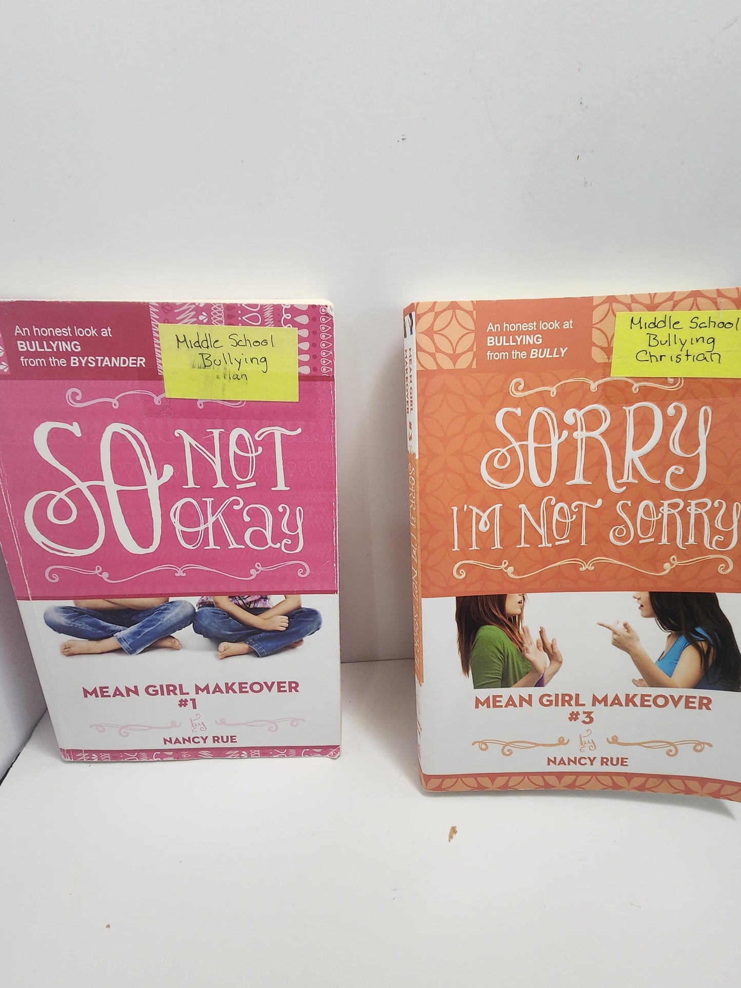 Nancy Rue Book LOT Of 3 - Nancy Rue - Nancy Rue Books - Sorry I'm Not Sorry - Bullying Books - Christian Books - Tournaments, Cocoa and One