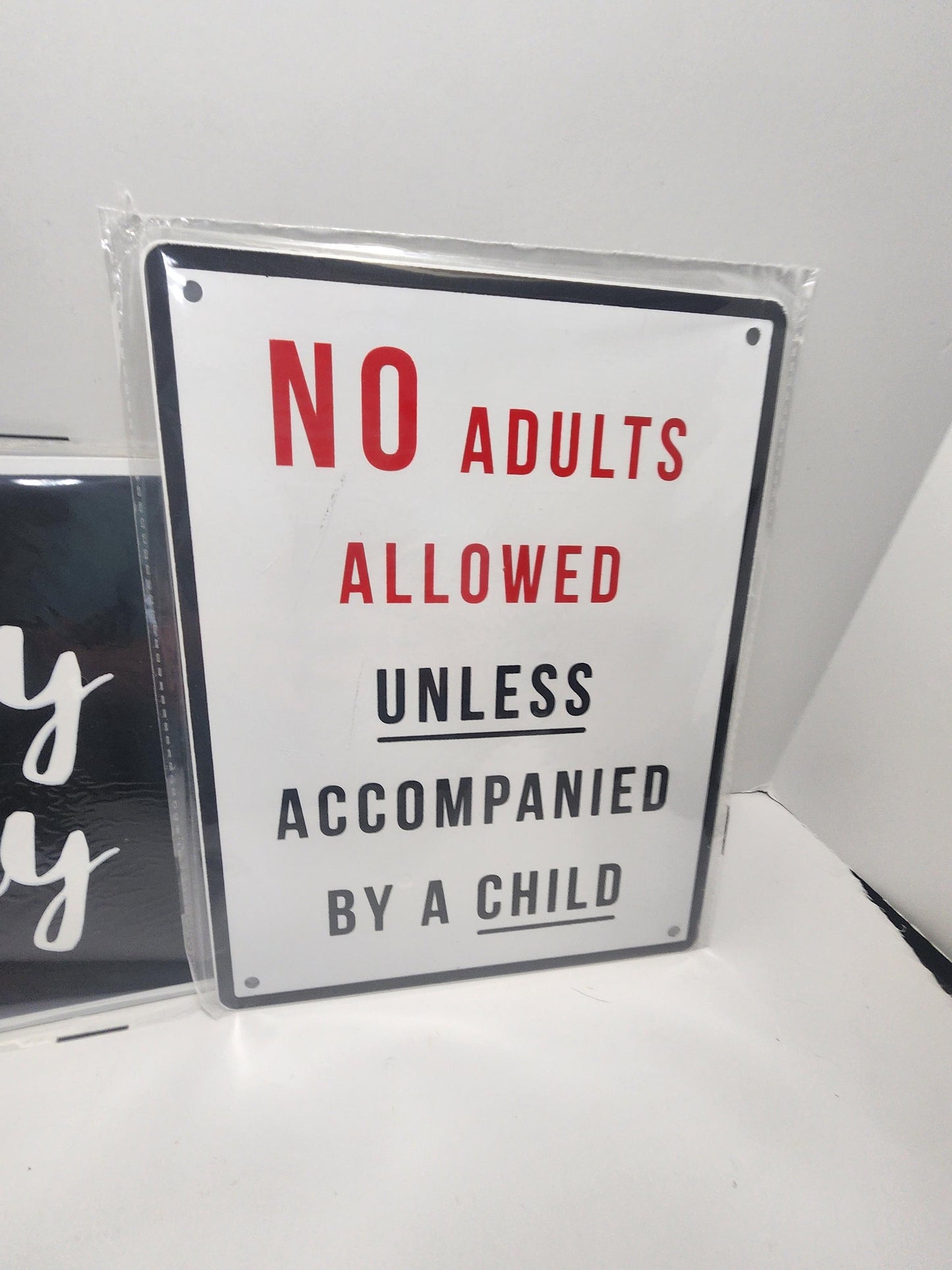 Decorations Signs - No Adults - Private - All Day All Play - Home Decor - Signs - Gift Signs - Adults - Home Signs