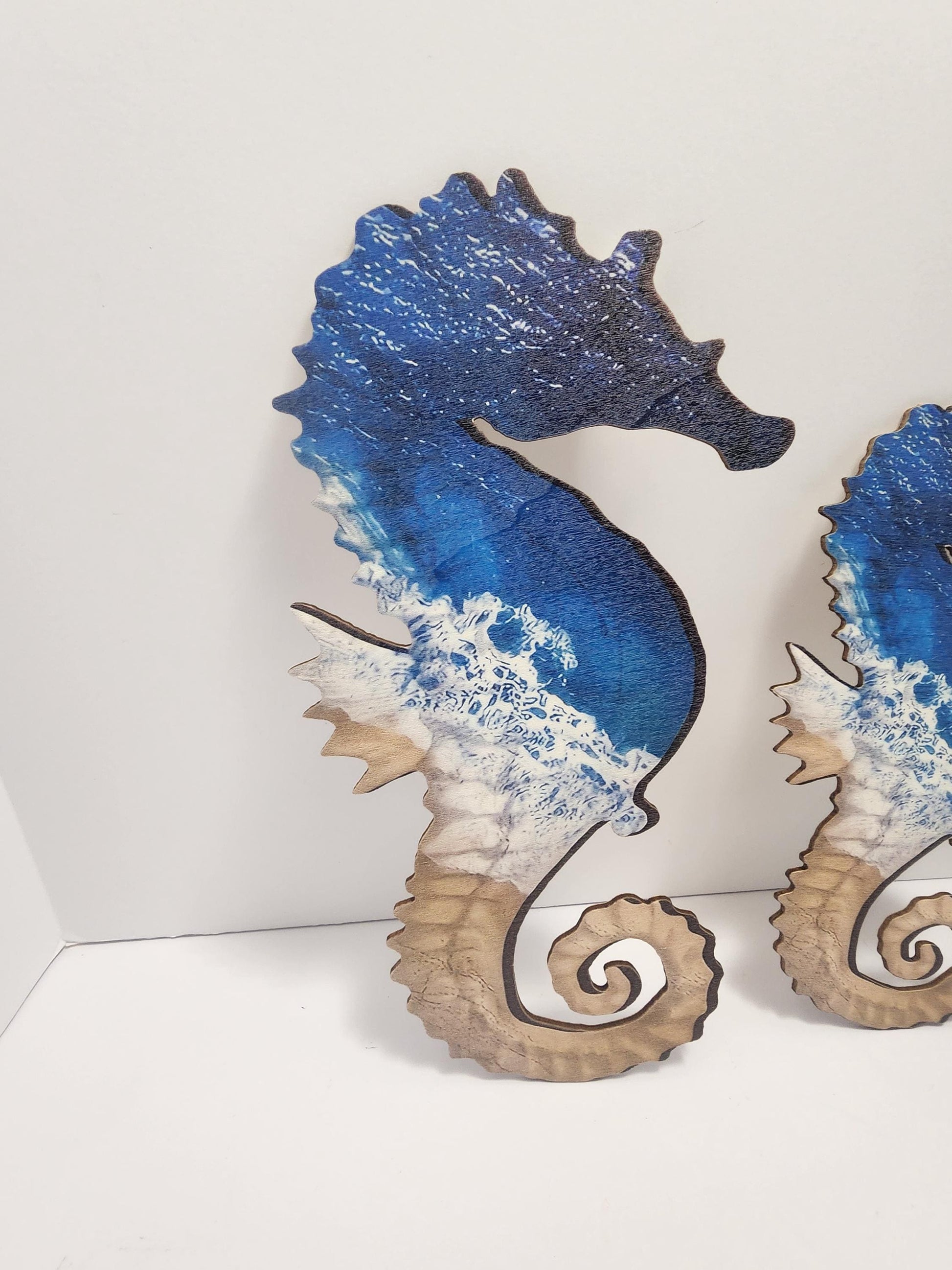 Seahorse Wall Decor Wooden Cut Outs 3 Piece SET - Sea Horse - Seahorse - Ocean Decor - Wall Hangings - Wall Decor - Wildlife - Marine Life