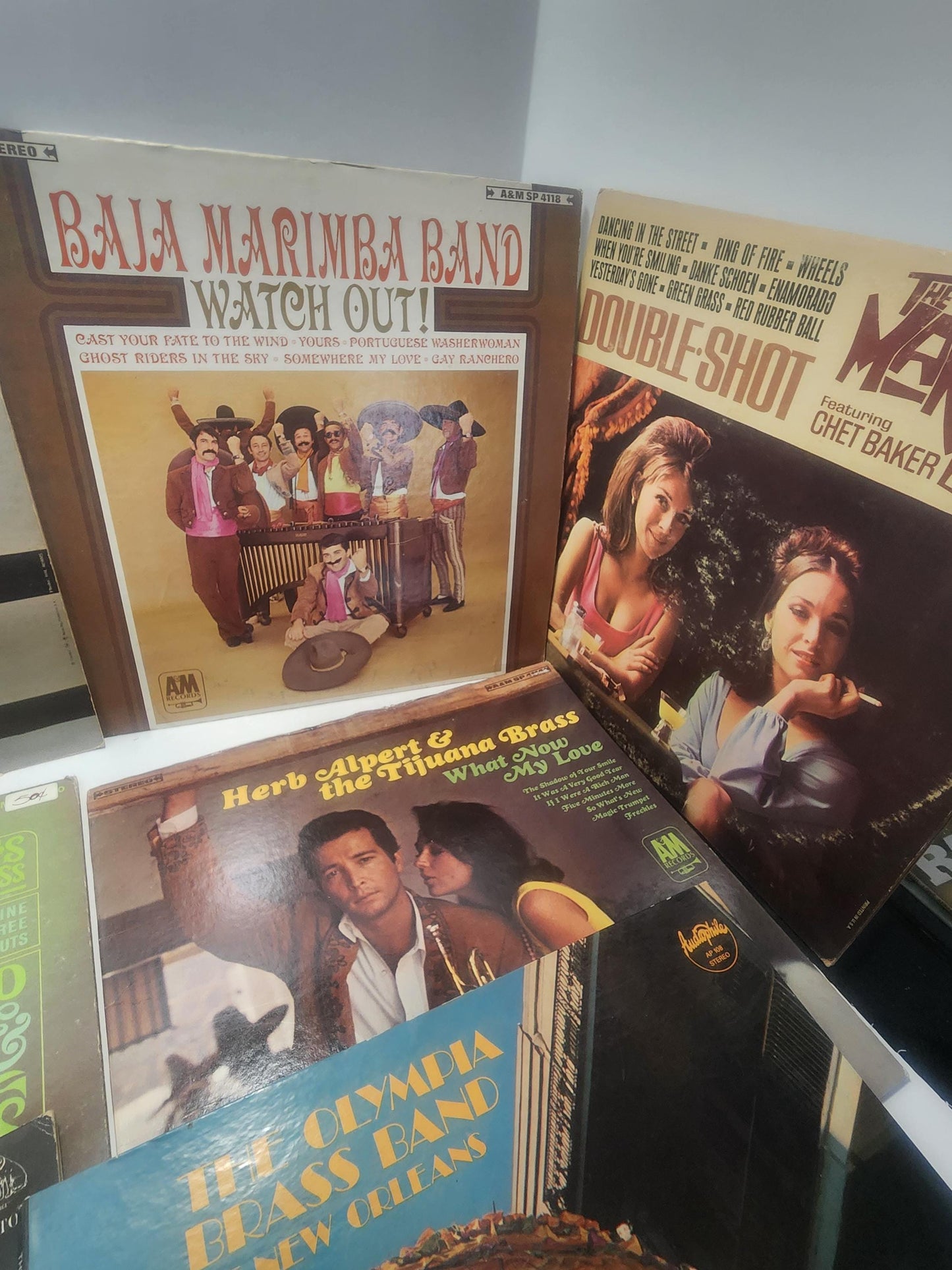 Brass Trumpets Instruments Vintage 1970's 1980's Vinyl LP Records LOT Of 7 - Vinyl - Tijuana Brass - Brass Instruments - Vinyl LP Records