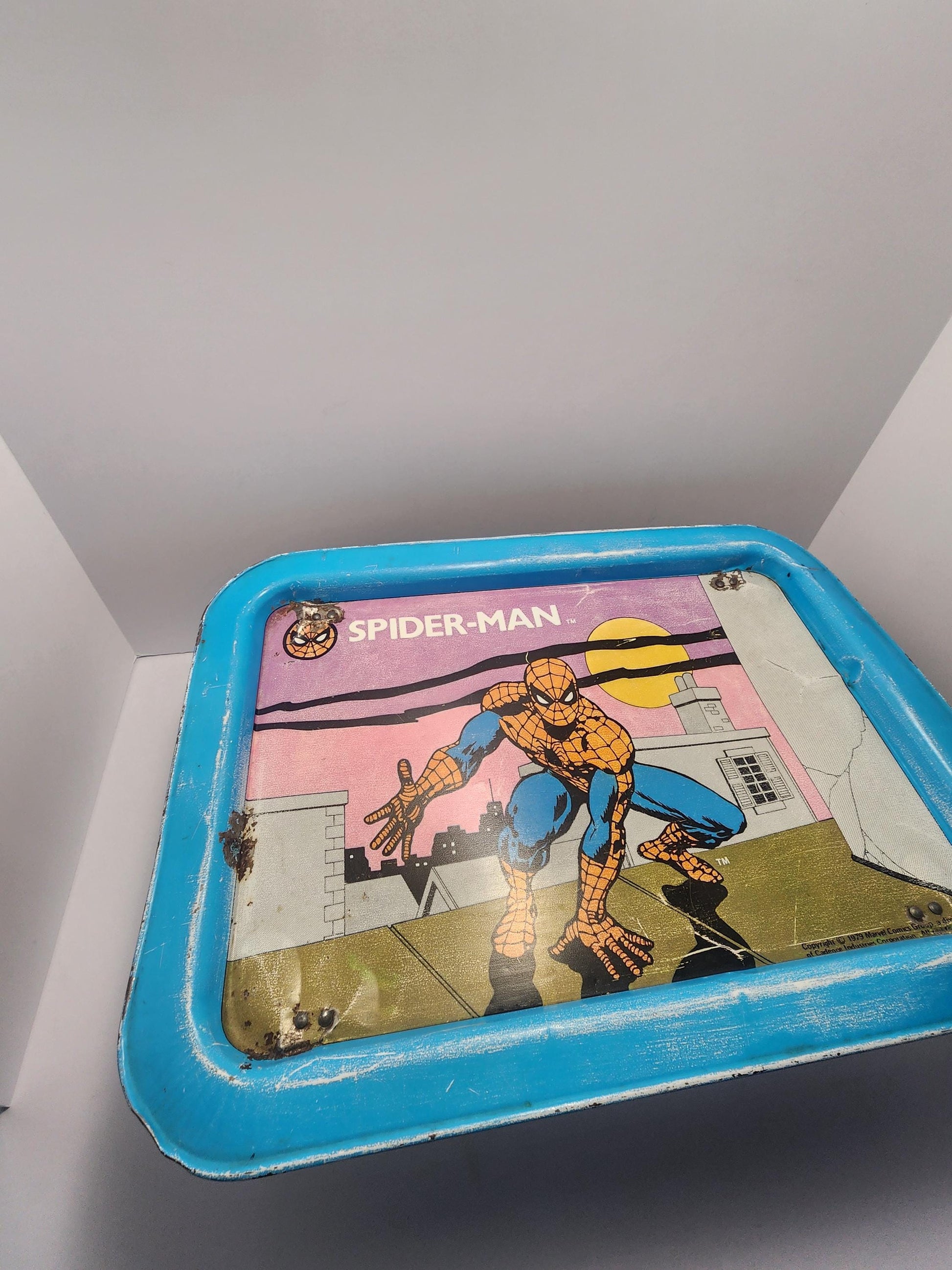 1979 Marvel Spiderman TV Food Tray - Trays - Serving Tray - Food Tray - Marvel - Spiderman - 1970's - Vintage Tray - Marvel Gifts - Spiderma