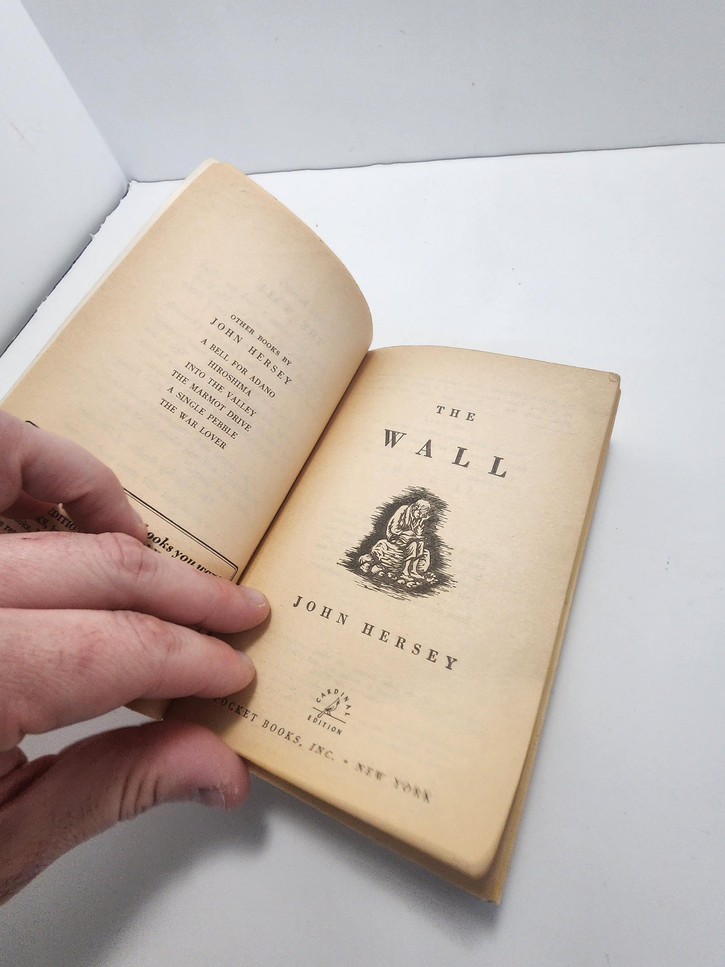 John Hersey 1980's Paperback Books LOT Of 2 - Paperback Books - John Hersey Books - The Wall - A Bell For Adano - Vintage Books - 1980's