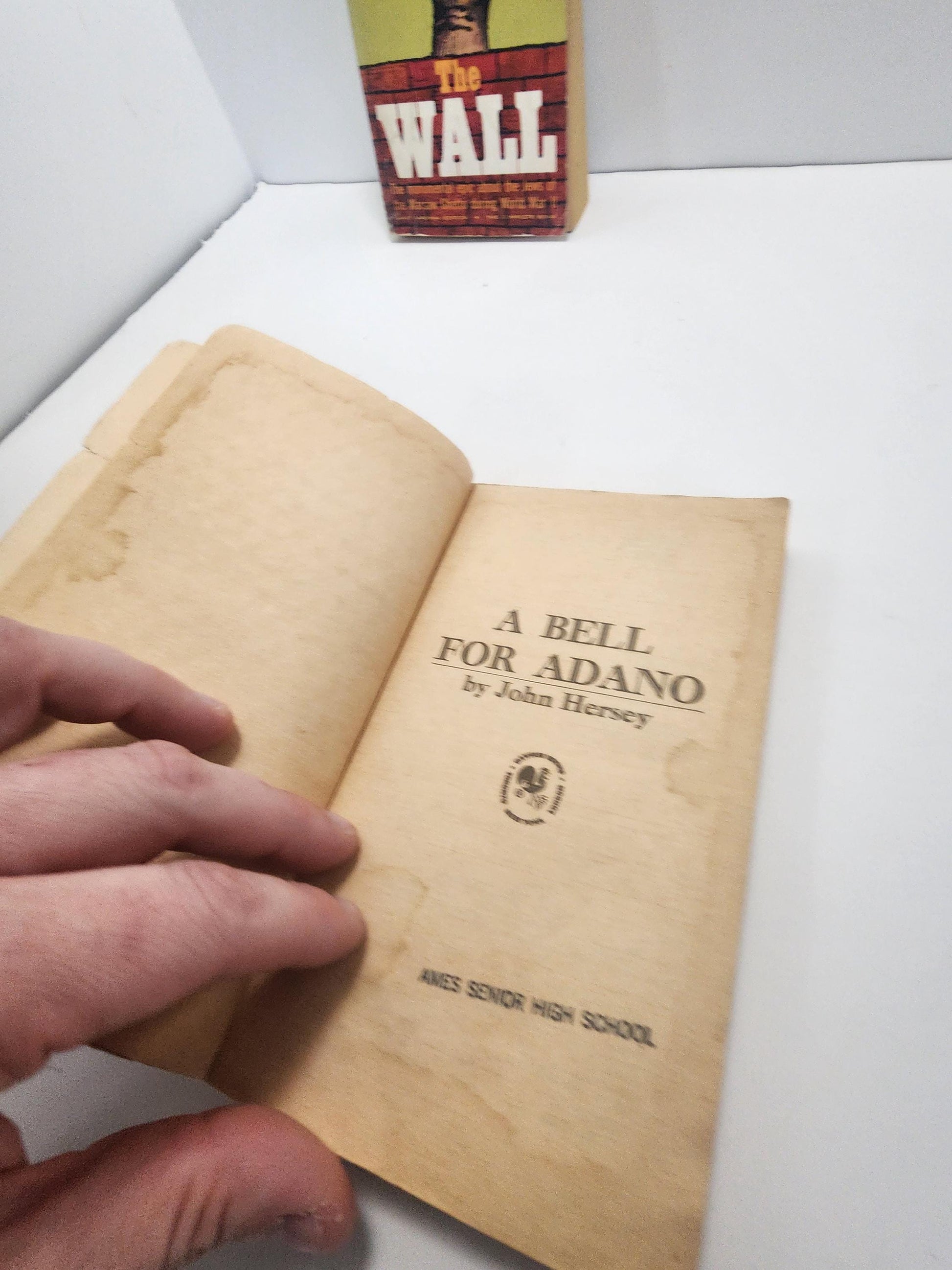 John Hersey 1980's Paperback Books LOT Of 2 - Paperback Books - John Hersey Books - The Wall - A Bell For Adano - Vintage Books - 1980's