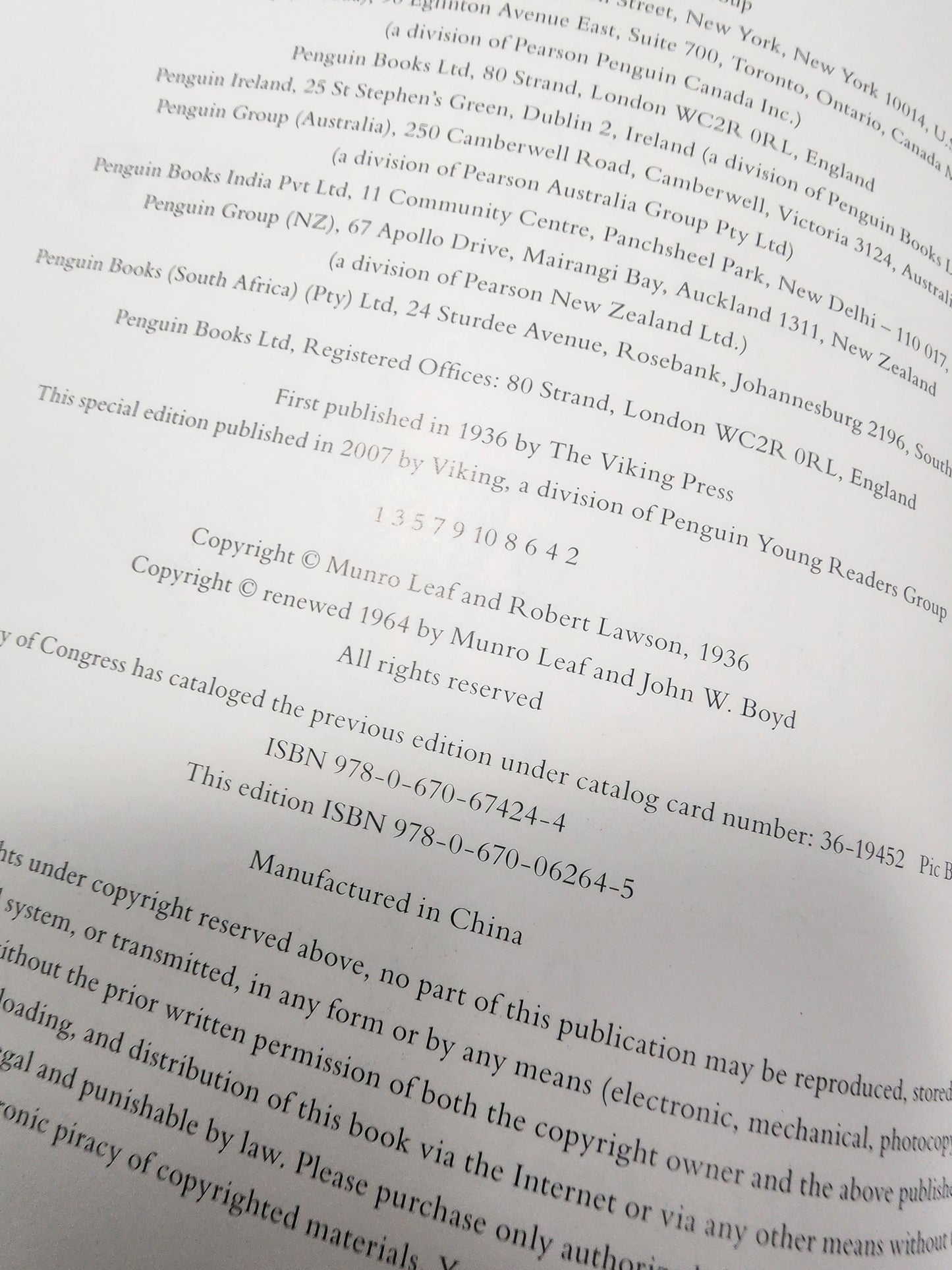 Ferdinand The Bull Vintage Children's Book - The Story Of Ferdinand - Children's Books - Vintage Books - Ferdinand - Ferdinand The Bull