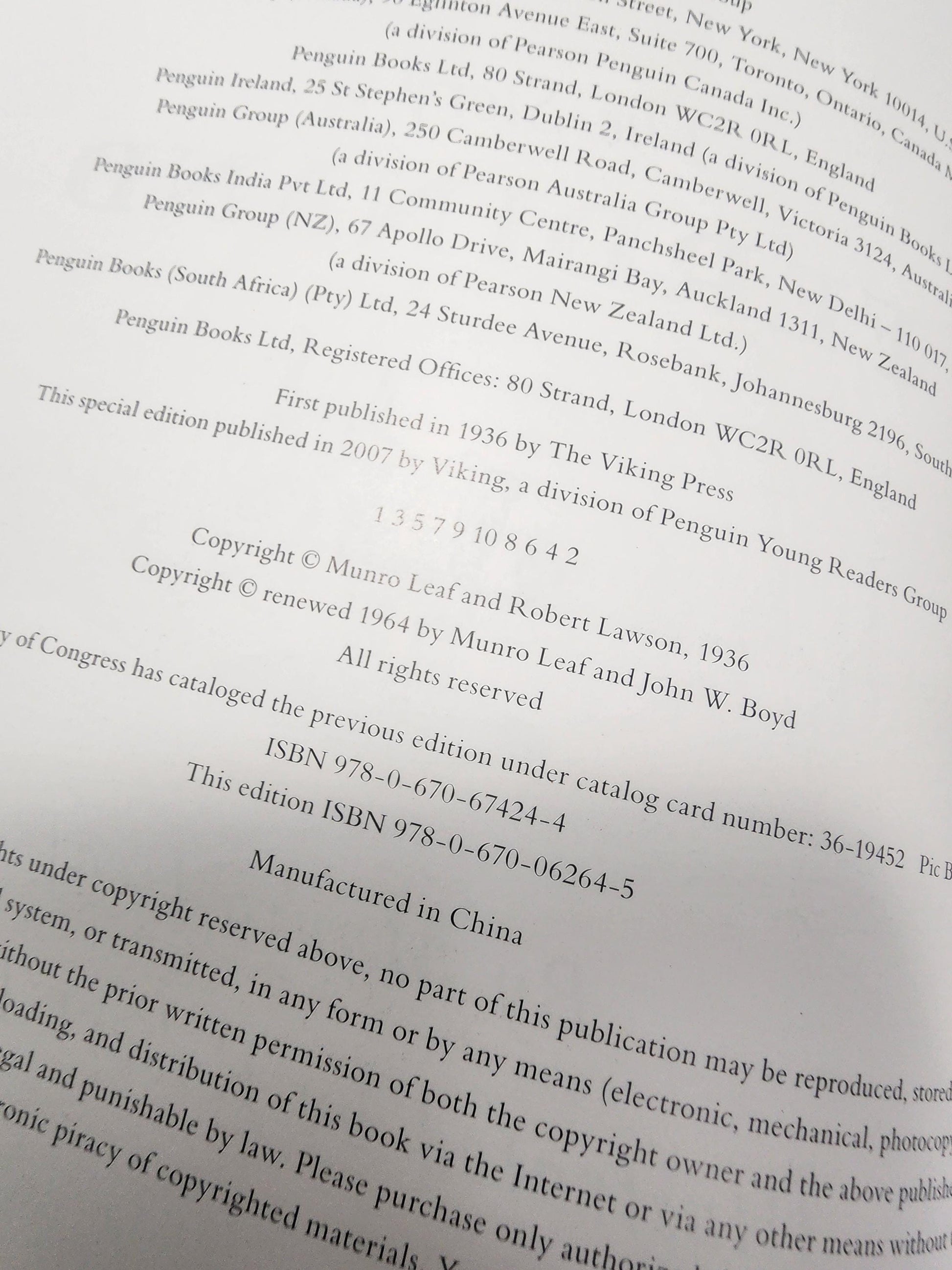 Ferdinand The Bull Vintage Children's Book - The Story Of Ferdinand - Children's Books - Vintage Books - Ferdinand - Ferdinand The Bull