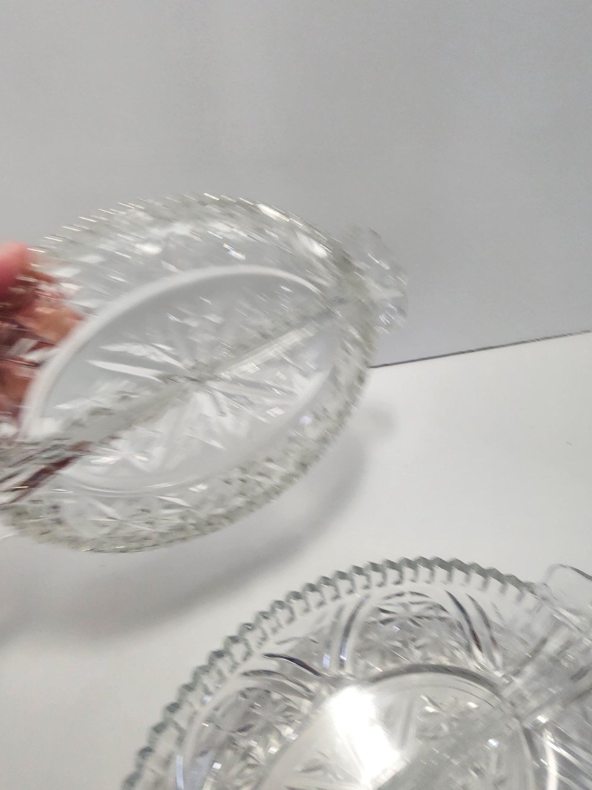 Vintate Glass Candy Dish Trinket Glass With Orginal Box - Glass - Vintage Glass - Bowls - Decorative Dish - Candy Dish - Trinket Box