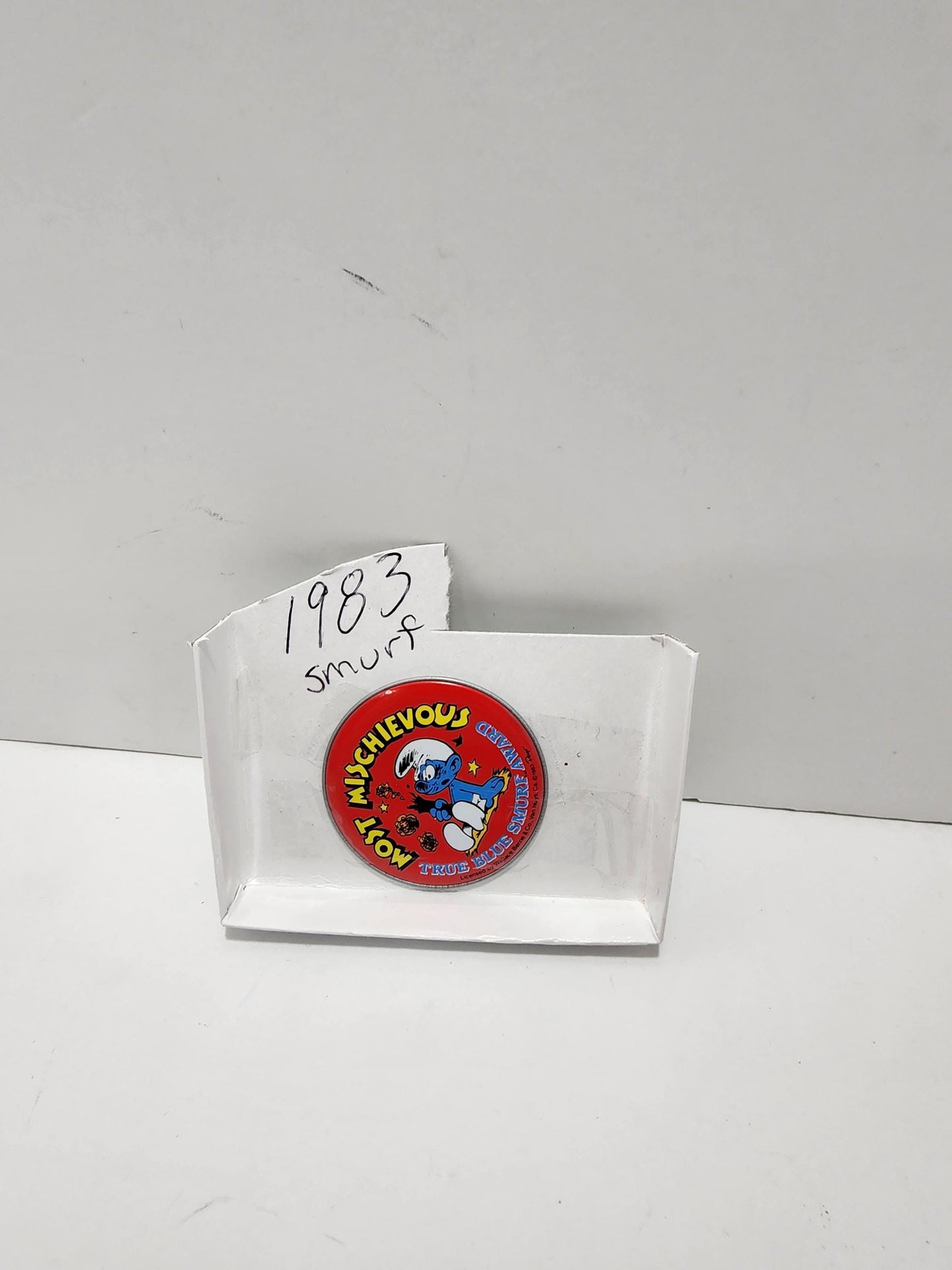 1983 Smurfs Most Mischievous Vintage Button Pin - Pins - Pin Button - Smurfs - Collectable Pin - 1980's - Smurfs Gifts