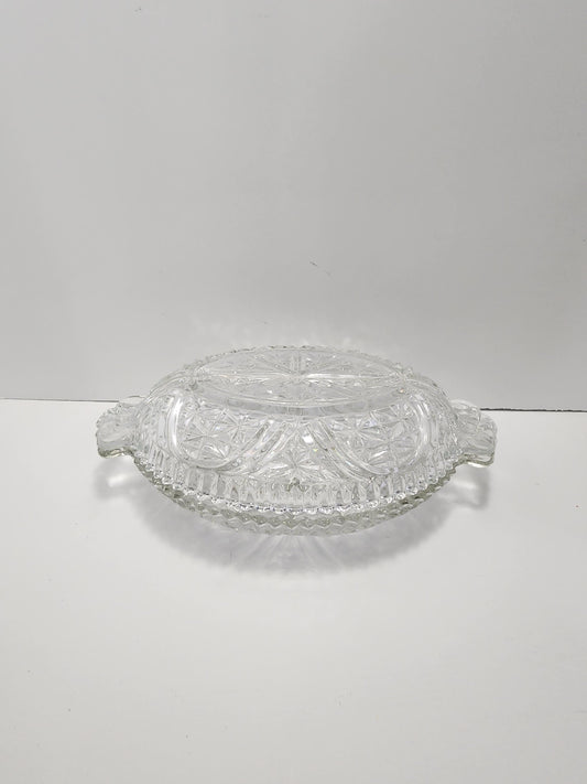 1940's Anchor Hocking Stars & Bars Vintage Glass 2 Piece SET - Anchor Hocking - Stars and Bars - Glass - Vintage Glass - Dishes - Bowls