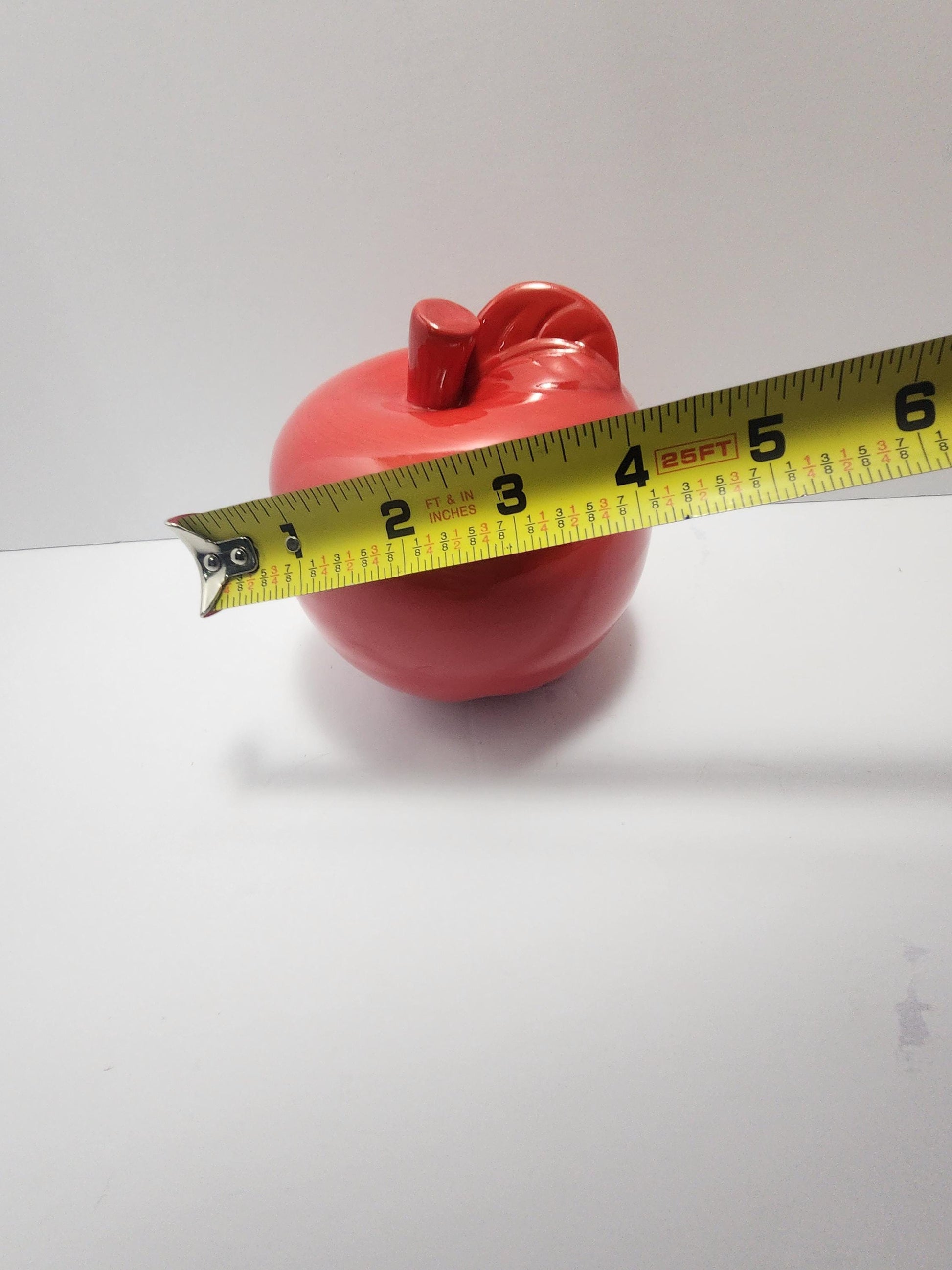 1980's Vintage Ceramic Apple Jar - Jars - Kitchen - Containers - Canisters - Apples - Apple Decor - Gifts For Teacher's - Apple Jar