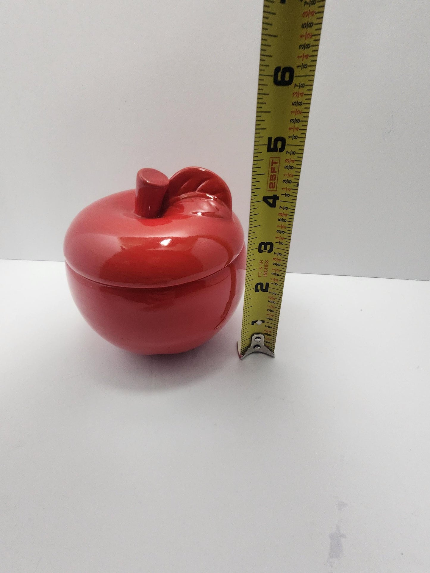1980's Vintage Ceramic Apple Jar - Jars - Kitchen - Containers - Canisters - Apples - Apple Decor - Gifts For Teacher's - Apple Jar