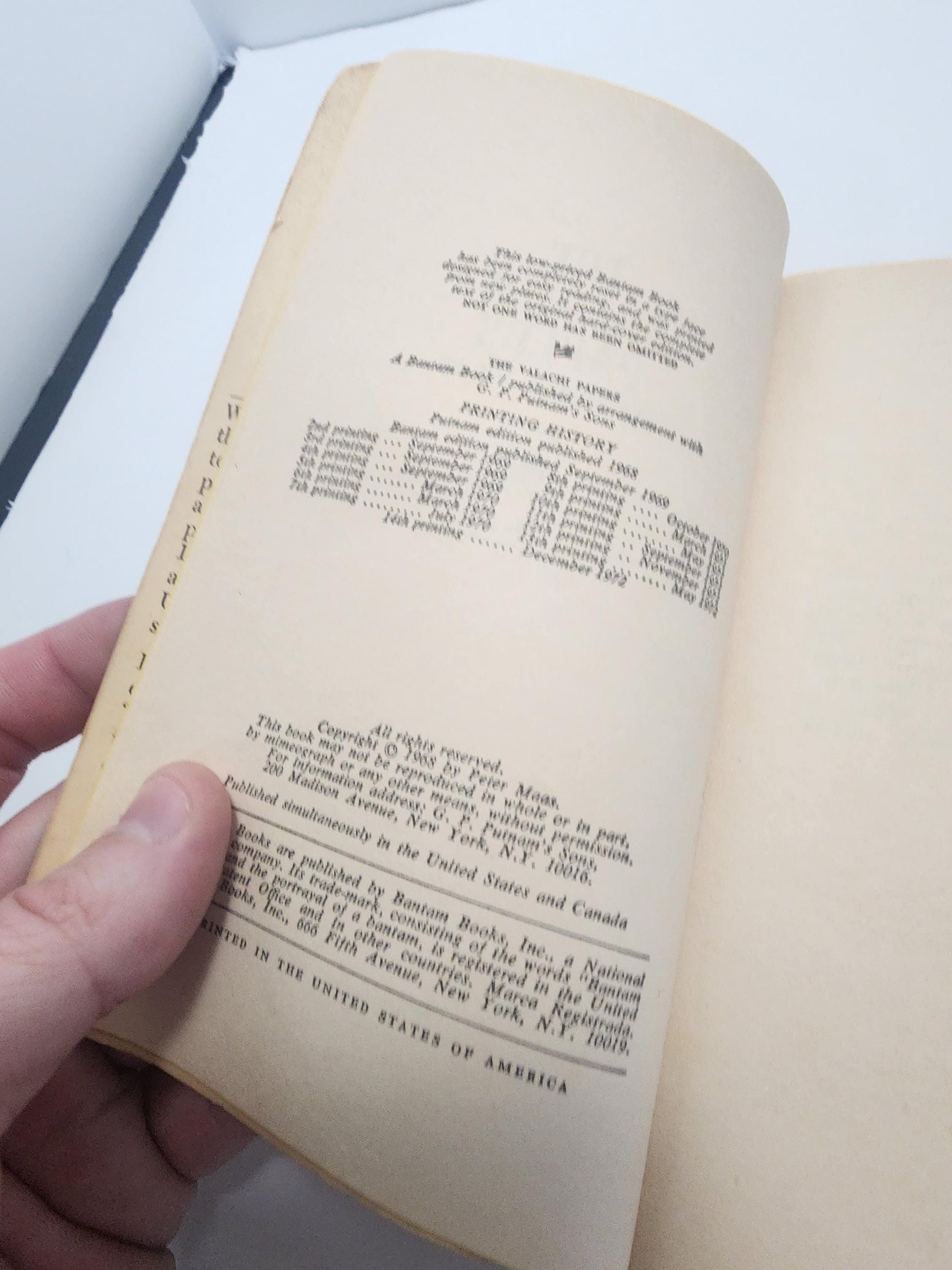 1968 The Valachi Papers By Peter Maas - Peter Maas - Peter Maas Books - 1960's - 1960's Books - Vintage Books - The Valachi Papers - Valachi