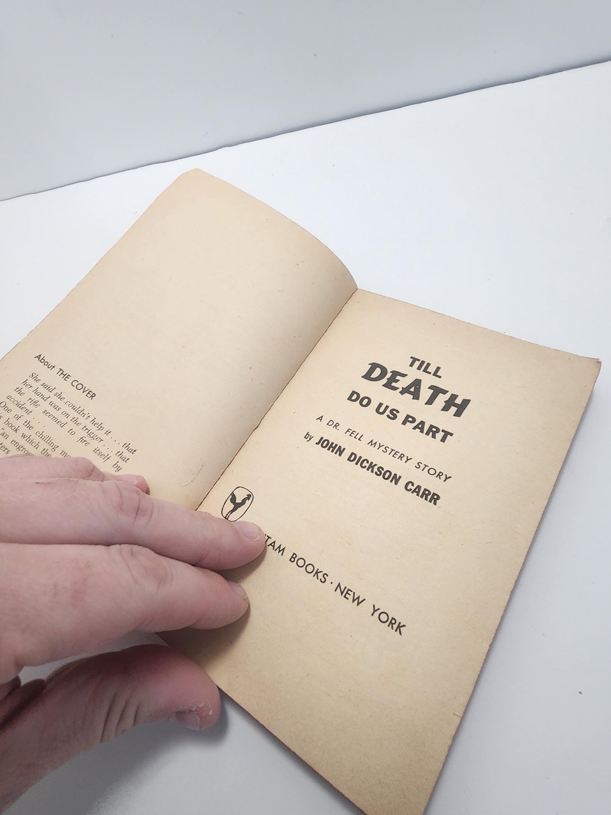 1950's Till Death Do We Part Murder Mystery Vintage Book By John Dickson Carr - John Dickson Carr - Wedding - Mystery Books - Till Death Do