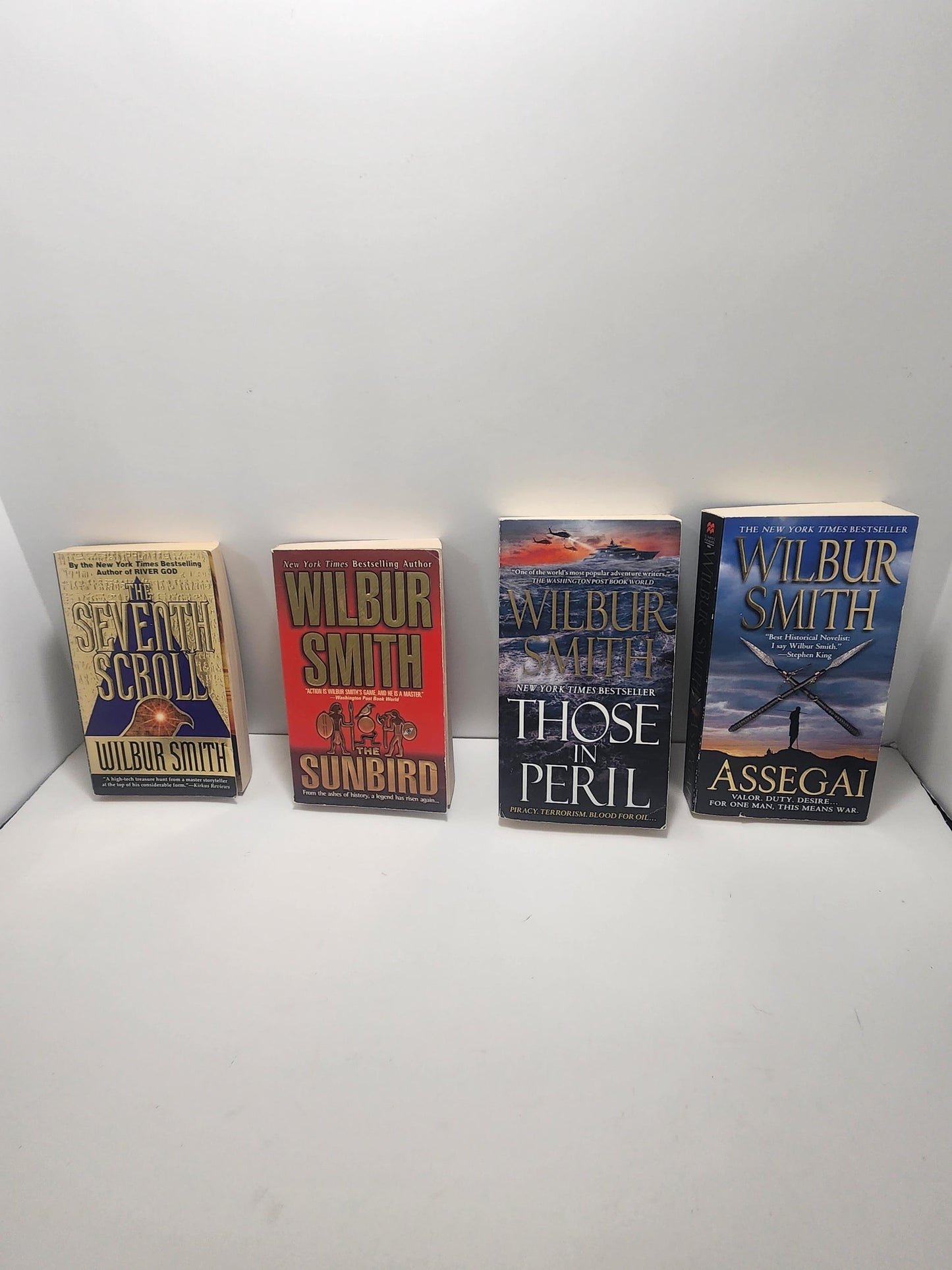 Wilbur Smith Vintage Paperback Books LOT Of 4 - Wilbur Smith - Wilbur Smith Books - Paperback Books - Book Lot - Vintage Books