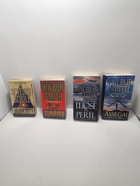Wilbur Smith Vintage Paperback Books LOT Of 4 - Wilbur Smith - Wilbur Smith Books - Paperback Books - Book Lot - Vintage Books