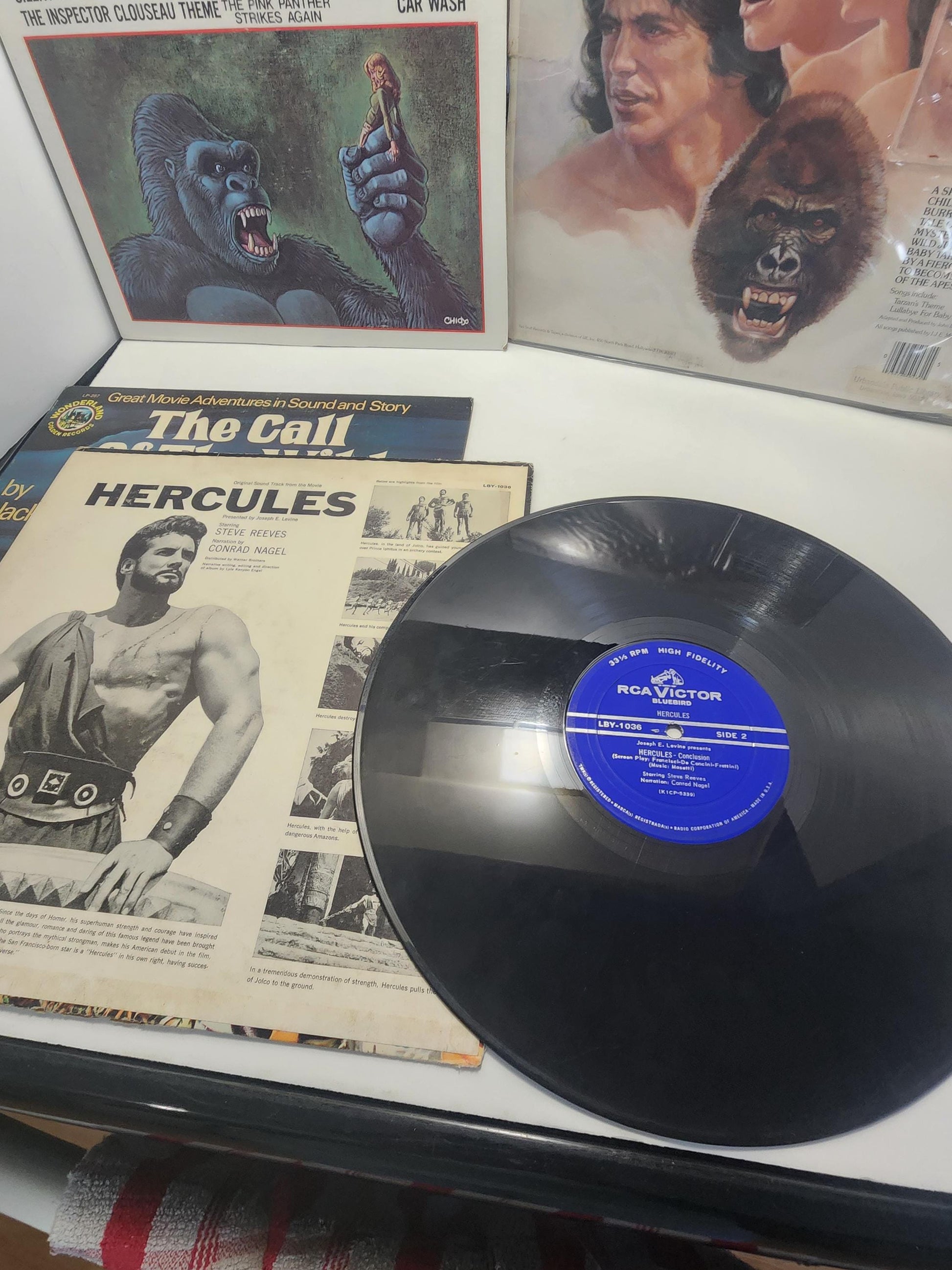 Vintage Movie Titles Soundtrack Vinyl LP Records - Tarzan - Call Of The Wild - Soundtracks - Hercules - King King - 1970's - Vinyl Records
