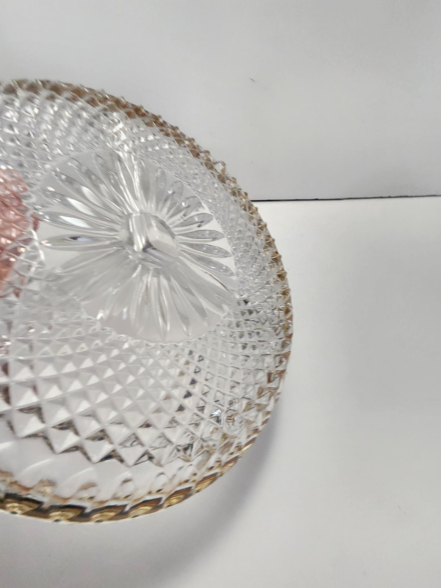 Crystal & Silver Vintage Glass Divided Serving Dish - Dishes - Serving Dish - Glass - Vintage Glass - Serving Tray