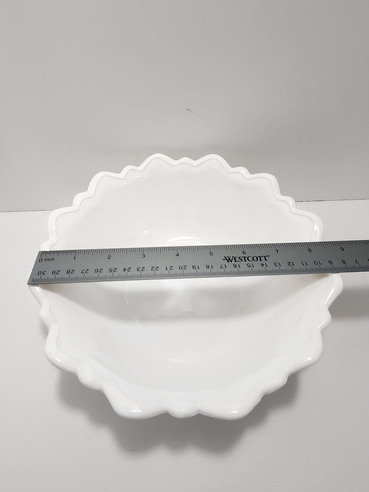 Indiana Glass Vintage Milk Glass Bowl "Wild Rose" Pattern - Milk Glass - Glass - Bowls - Decorative Bowl - Indiana Glass - Wild Rose