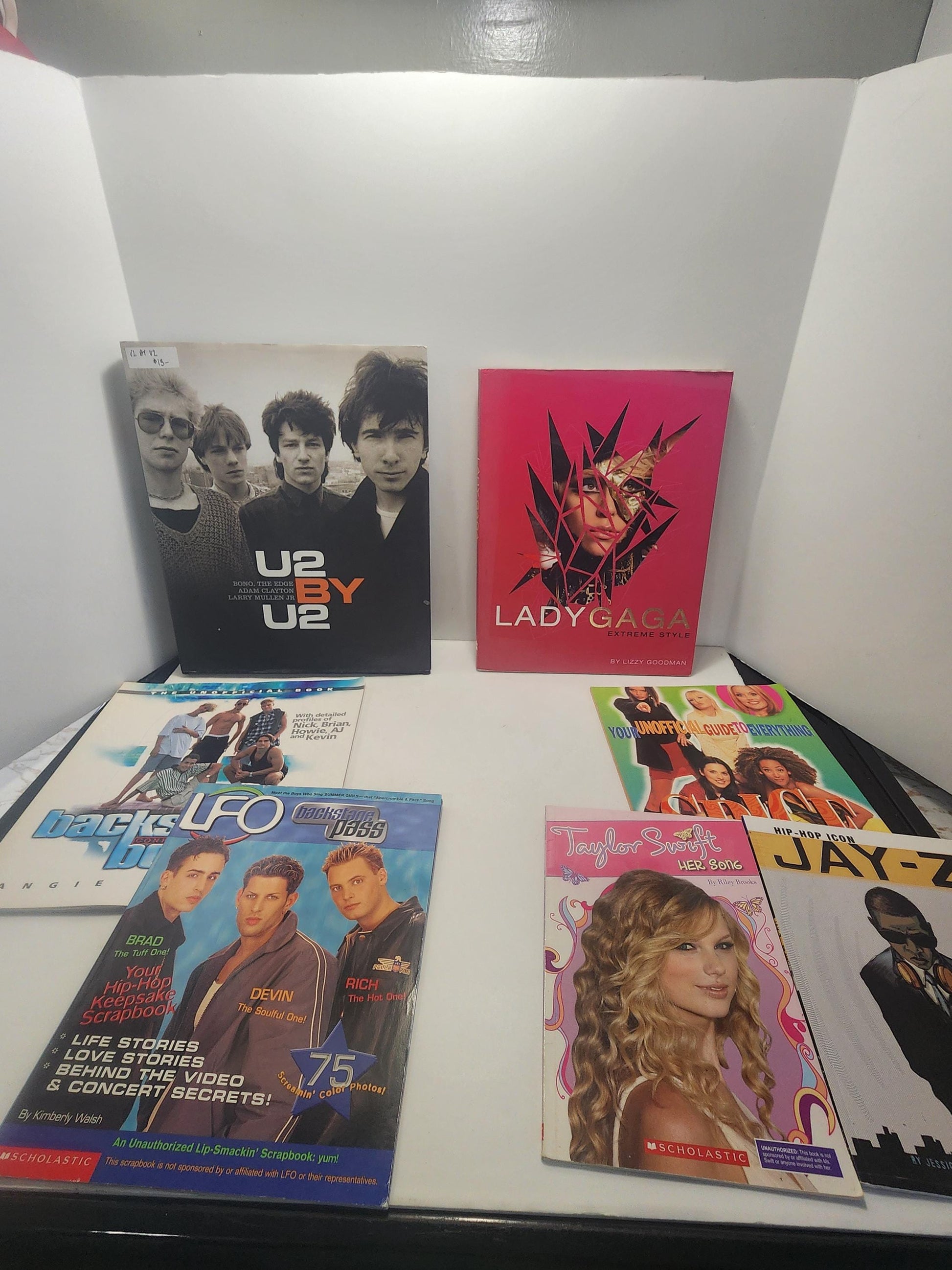 2000's Vintage Popular Music Bands Books LOT - Lady Gaga - U2 - LFO - Backstreet Boys - Boy Bands - Music - Books - Jay Z - Taylor Swift