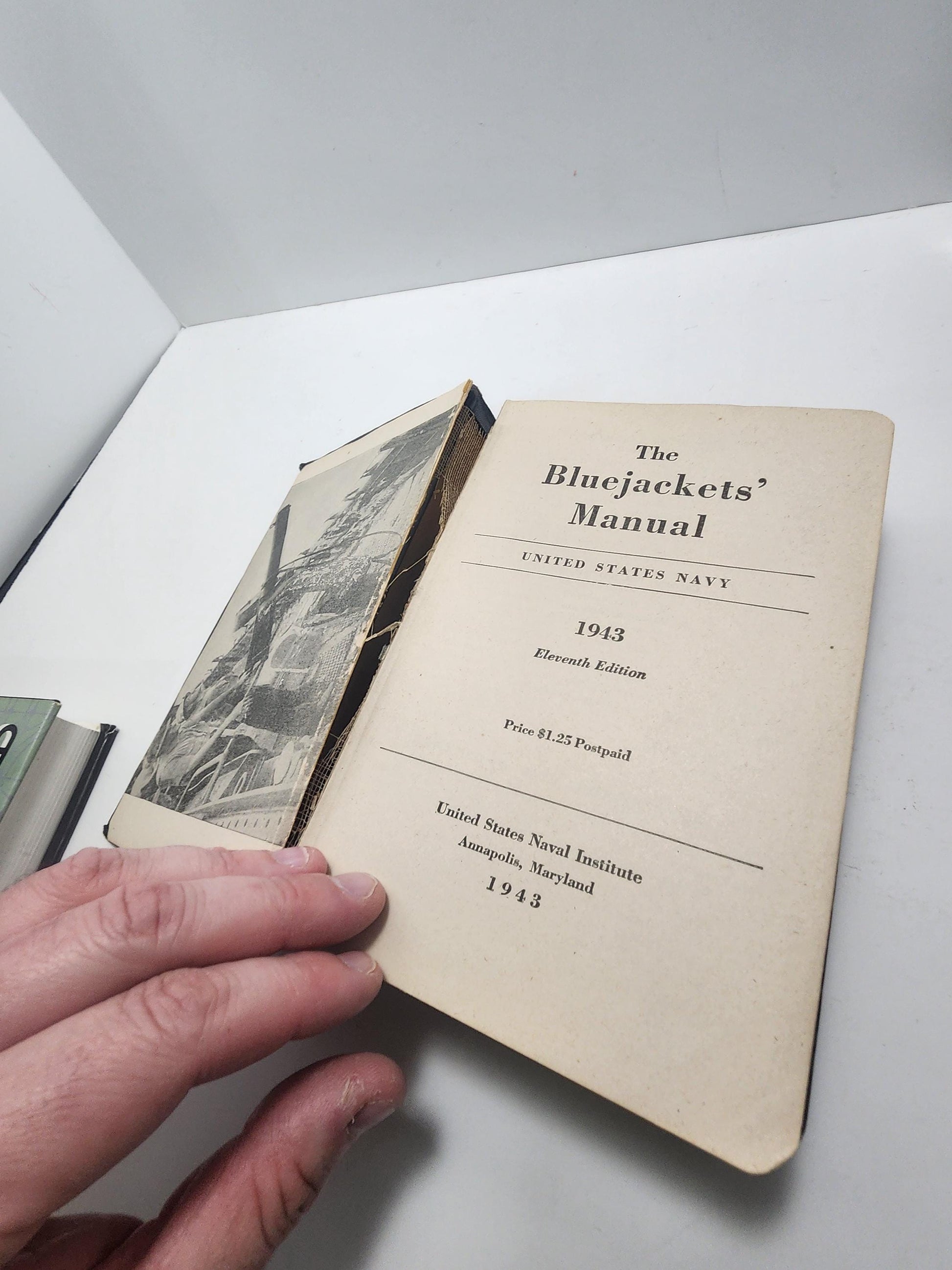 1943 Antique The Blue Jackets Manual United States Navy - 1940's - Antiques - Books - RARE - Navy - United States - Armed Forces - Bluejacke