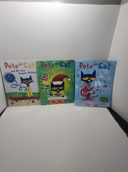 Pete The Cat Older LOT Of 3 Children's Books - Kids Books - Children's Books - Pete The Cat - Pete The Cat Books - Scholastic Books