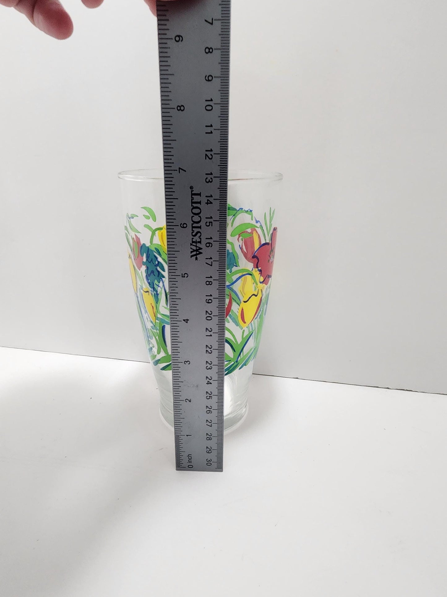 Floral Design Vintage Glass - Drinking Glass - Glasses - Vintage Glass - Spring - Flowers - Flowers Gifts - Floral Design