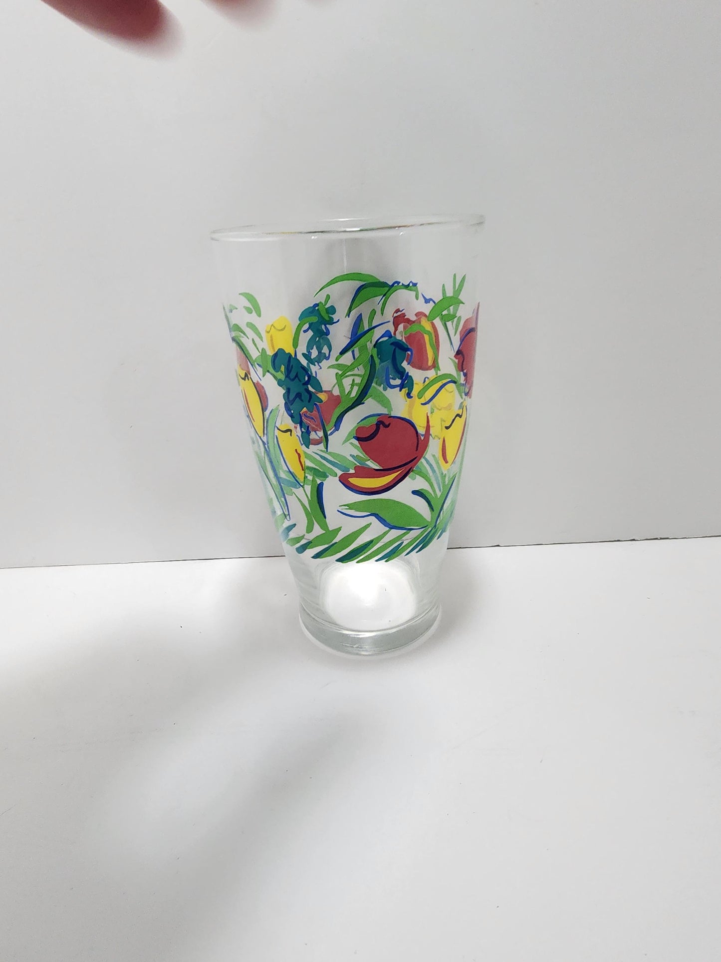 Floral Design Vintage Glass - Drinking Glass - Glasses - Vintage Glass - Spring - Flowers - Flowers Gifts - Floral Design