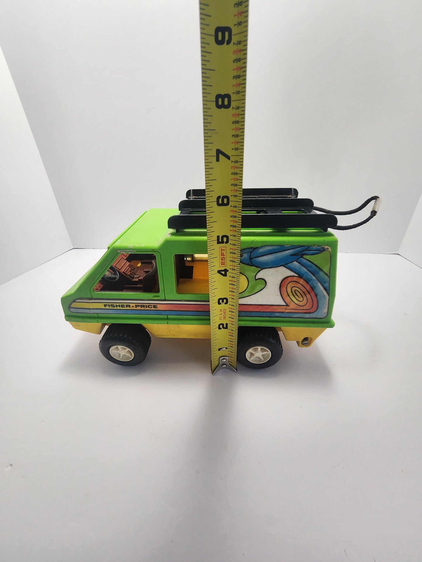 1970's Fisher Price Adventurer People Vintage Surfer Green Beach Van - Van - Surfer - Beach - Fisher Price - Fisher Price Toys - Adventurer
