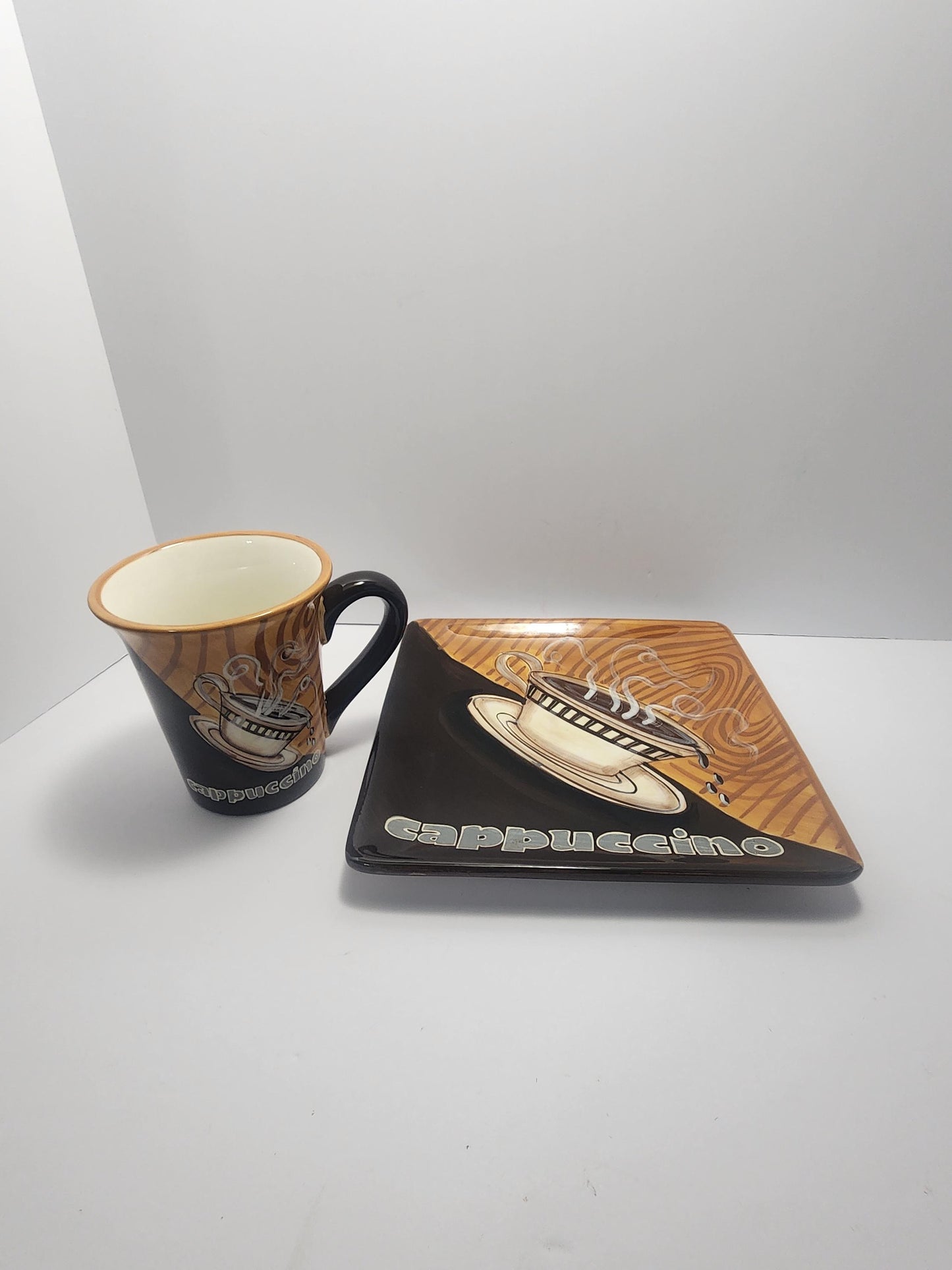 International Plates Cappuccino Plate & Mug SET - Plates - Mugs - Coffee - Coffee Mug - Cappuccino - Breakfast