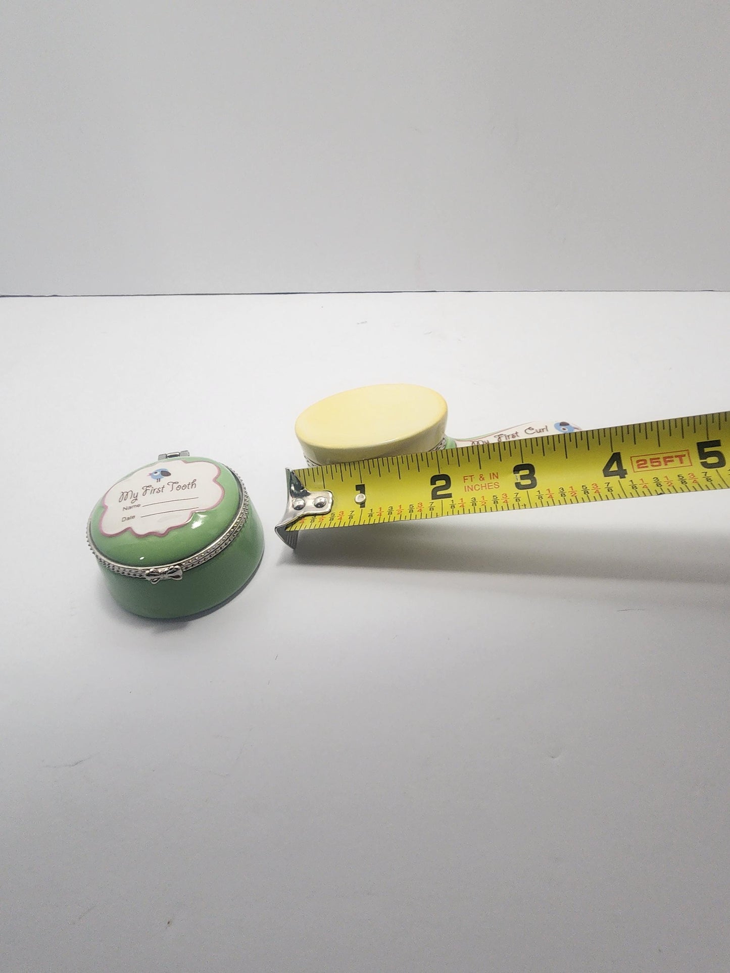 1980's Avon Baby's First Tooth & First Curl Trinket SET Of 2 - Baby's First - First Tooth - Trinket - Trinket Box - Avon - Baby Gifts